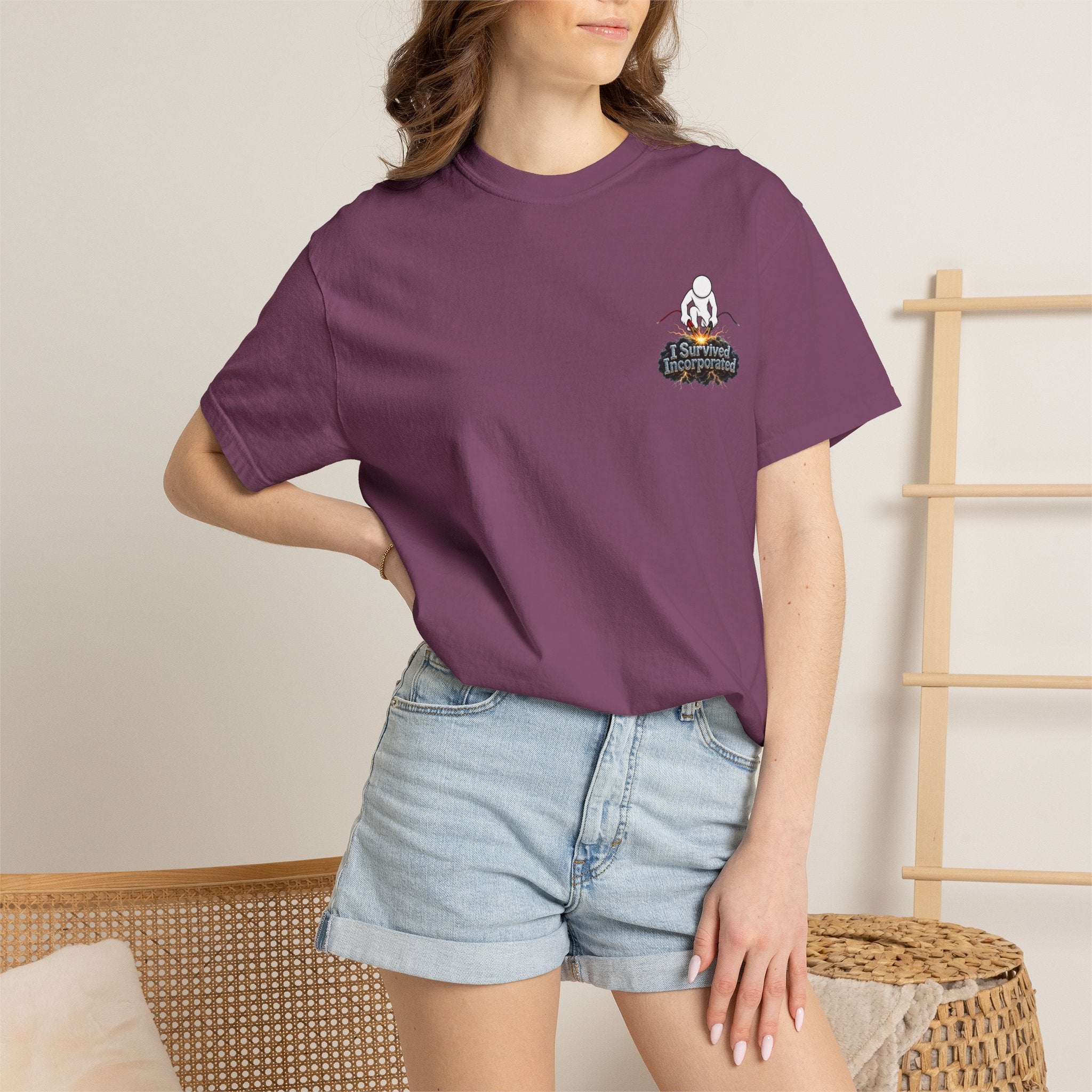 I Survived 2020 — "Please Stand By" Test Pattern Tee Summer Premier Unisex Garment-Dyed T-shirt