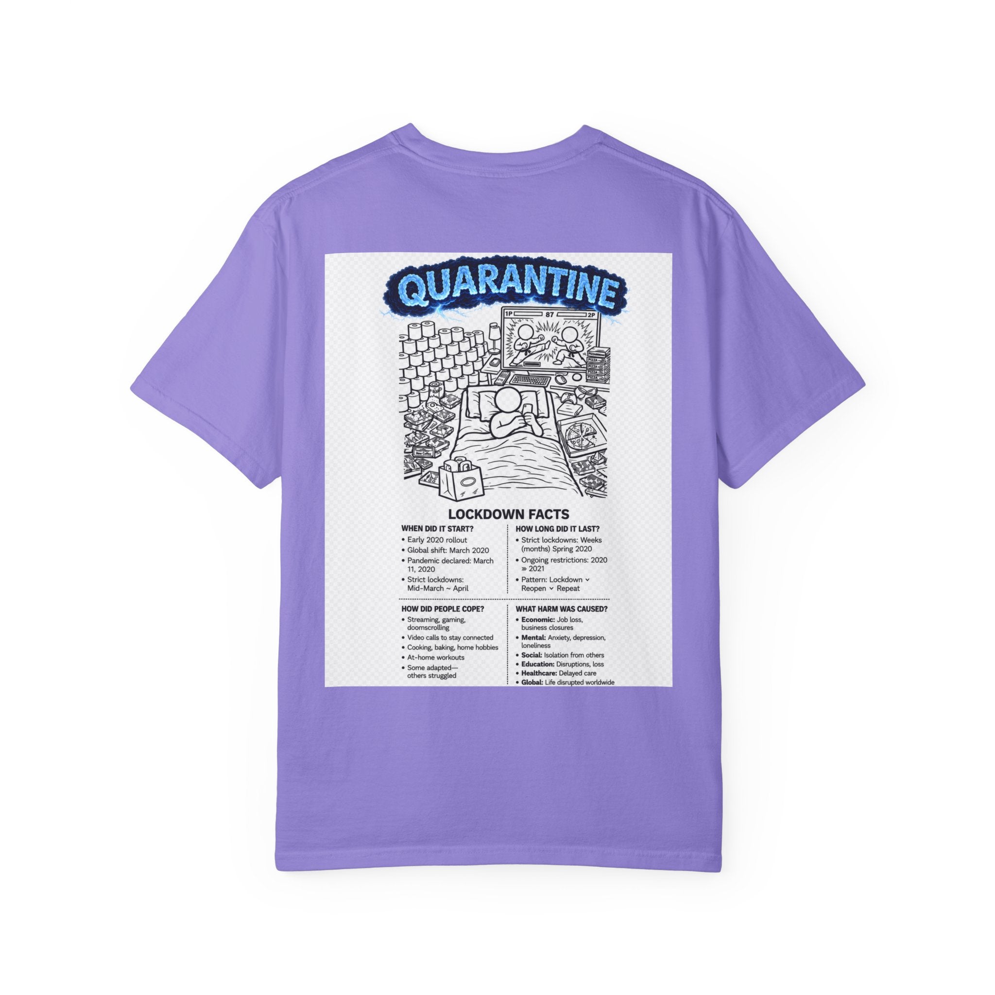 I Survived 2020 — Director's Cut S3:E1 "Quarantine" | Lockdown Edition Documentary Unisex Garment-Dyed T-shirt