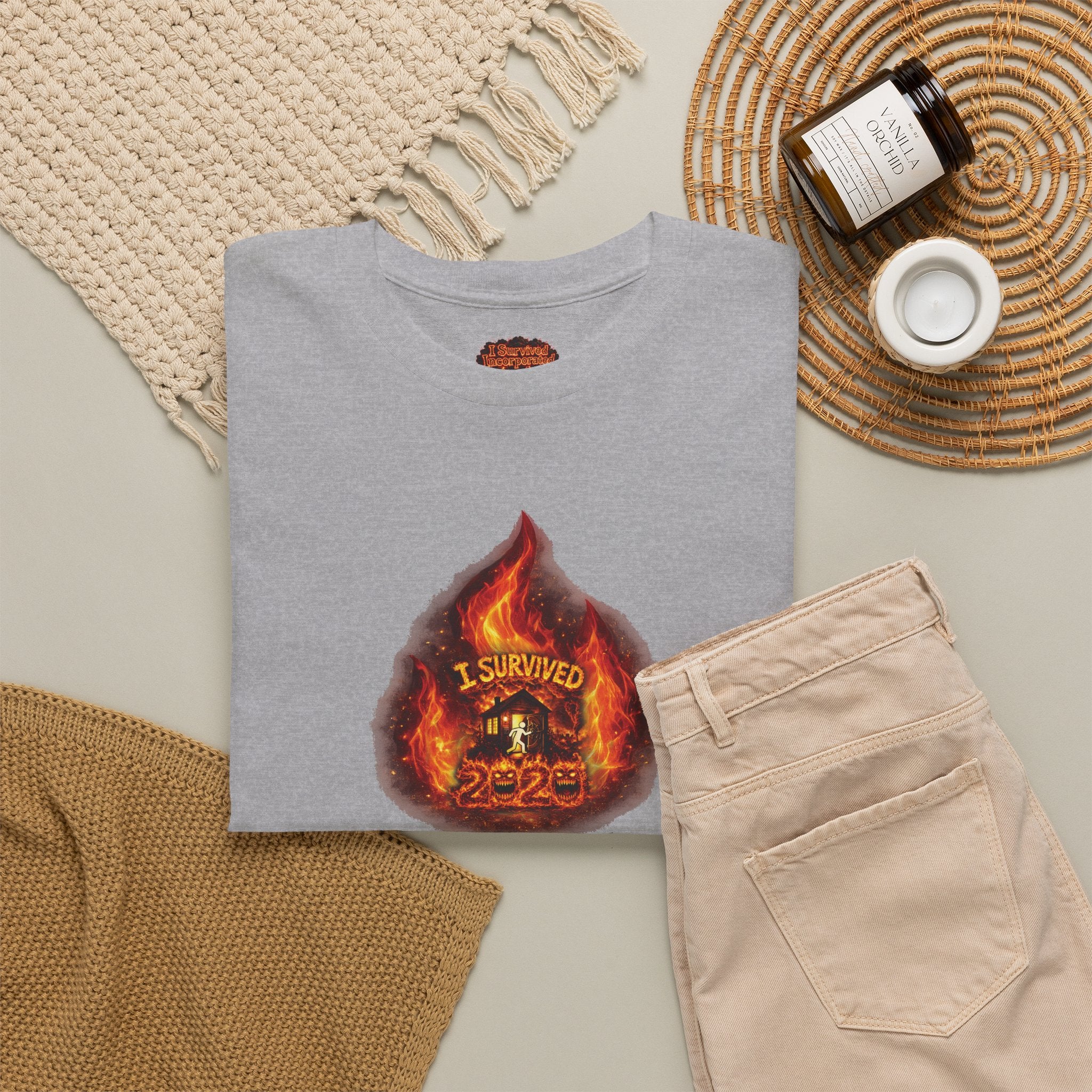 I Survived 2020 —  WILDFIRES S2:E3: Director's Cut Special Edition "The California Wildfires" Memorial Unisex Heavy Cotton Tee