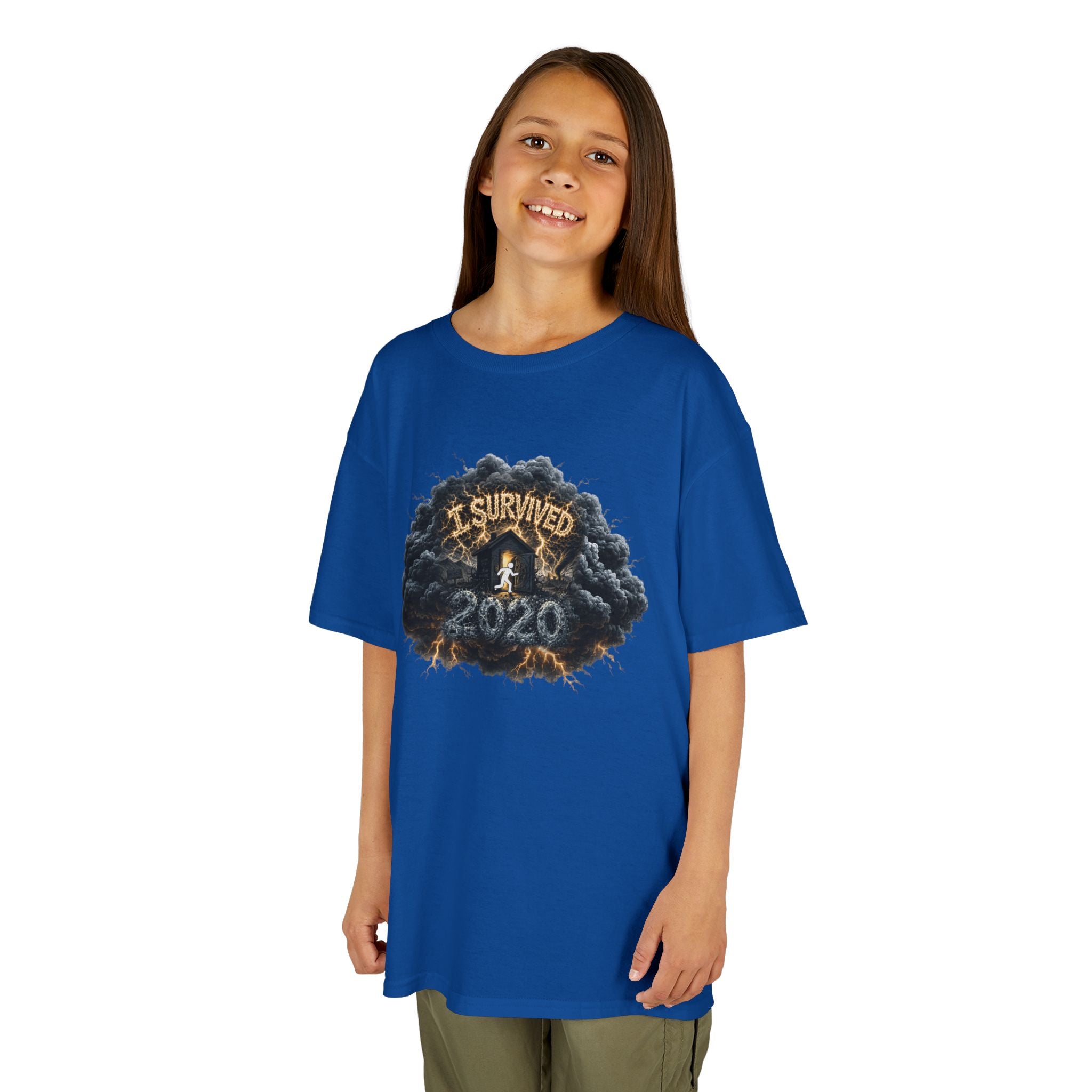 I Survived 2020 — Director's Cut Original Design Teaser Tee | Season 1 Premiere Drop Kids Heavy Cotton™ Tee