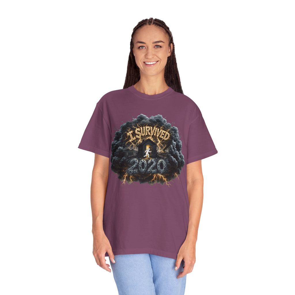 I Survived 2020 — Original Design Teaser Tee | Season 1 Premiere Drop Unisex Garment-Dyed T-shirt