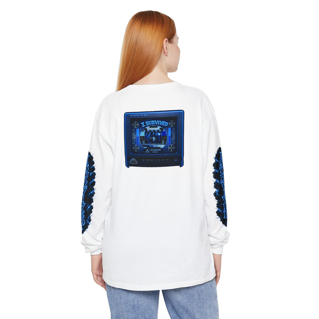 I Survived 2020 — "Please Stand By" Test Pattern Tee Lockdown Special Edition Summer Exclusive Unisex Garment-Dyed Long Sleeve T-Shirt