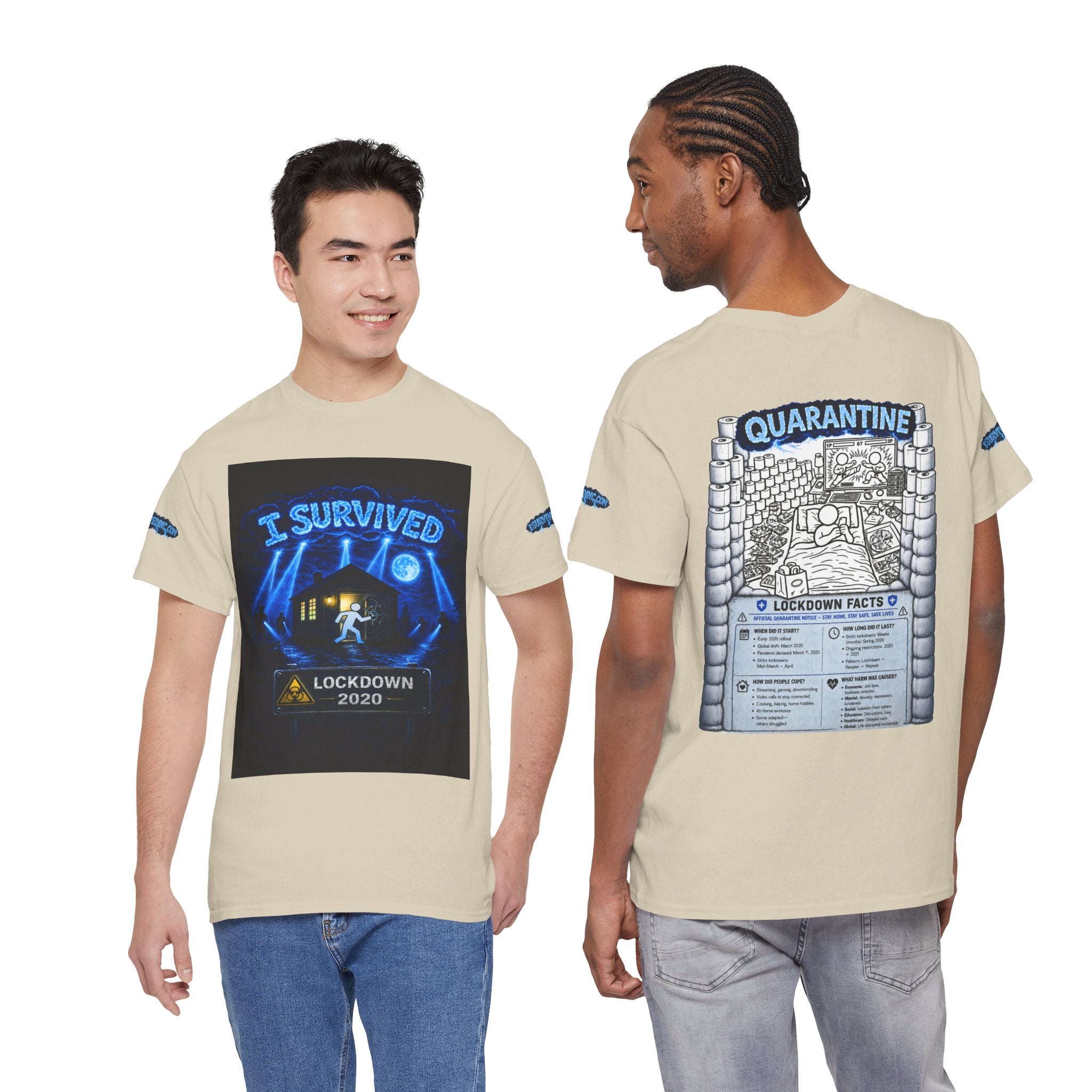 I Survived 2020 — LOCKDOWN S3:E1: Special Edition "Quarantine" Unisex Heavy Cotton Tee