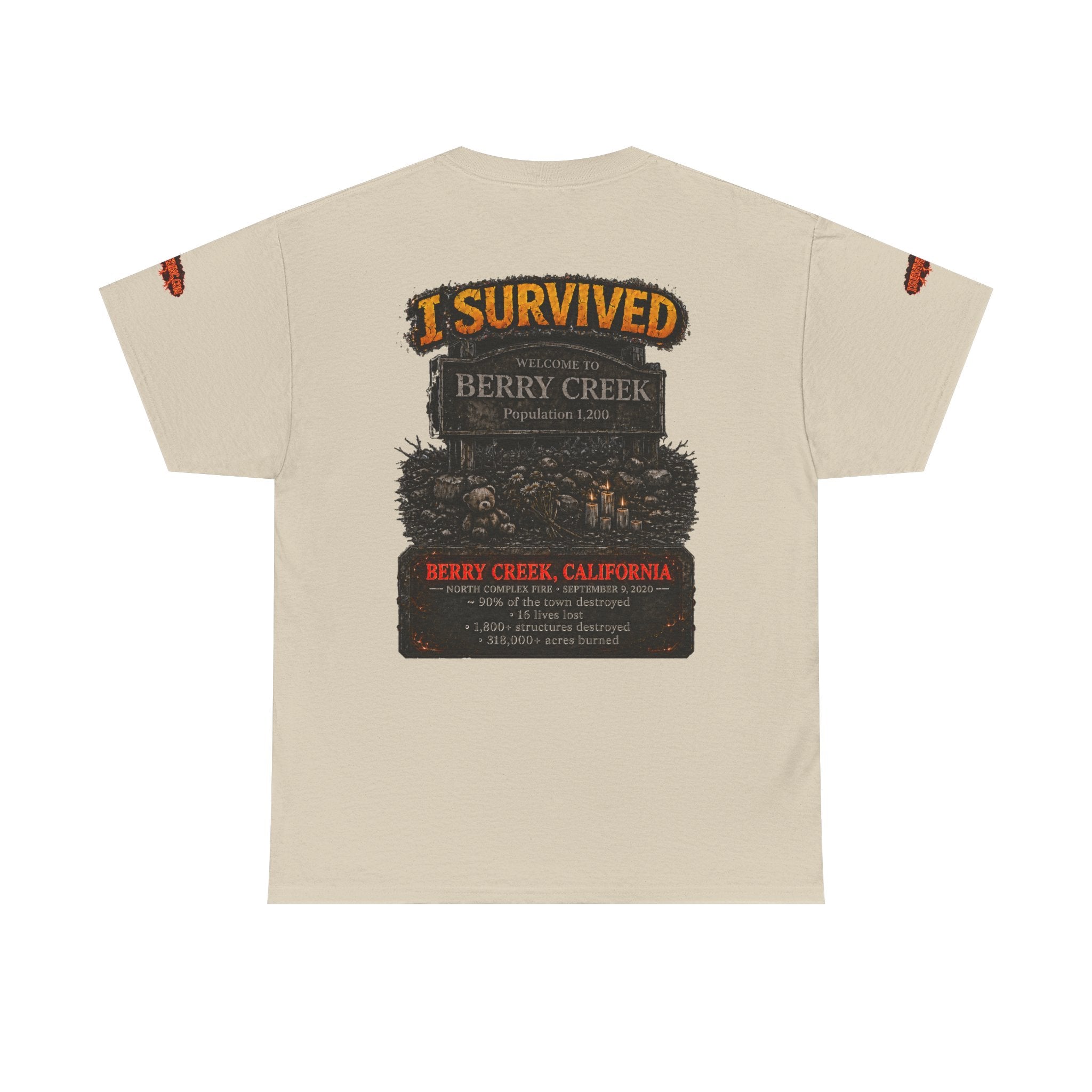 I Survived 2020 — Director's Cut S2:E1 "Berry Creek" | Wildfire Edition Memorial Unisex Heavy Cotton Tee (SPECIAL EDITION)