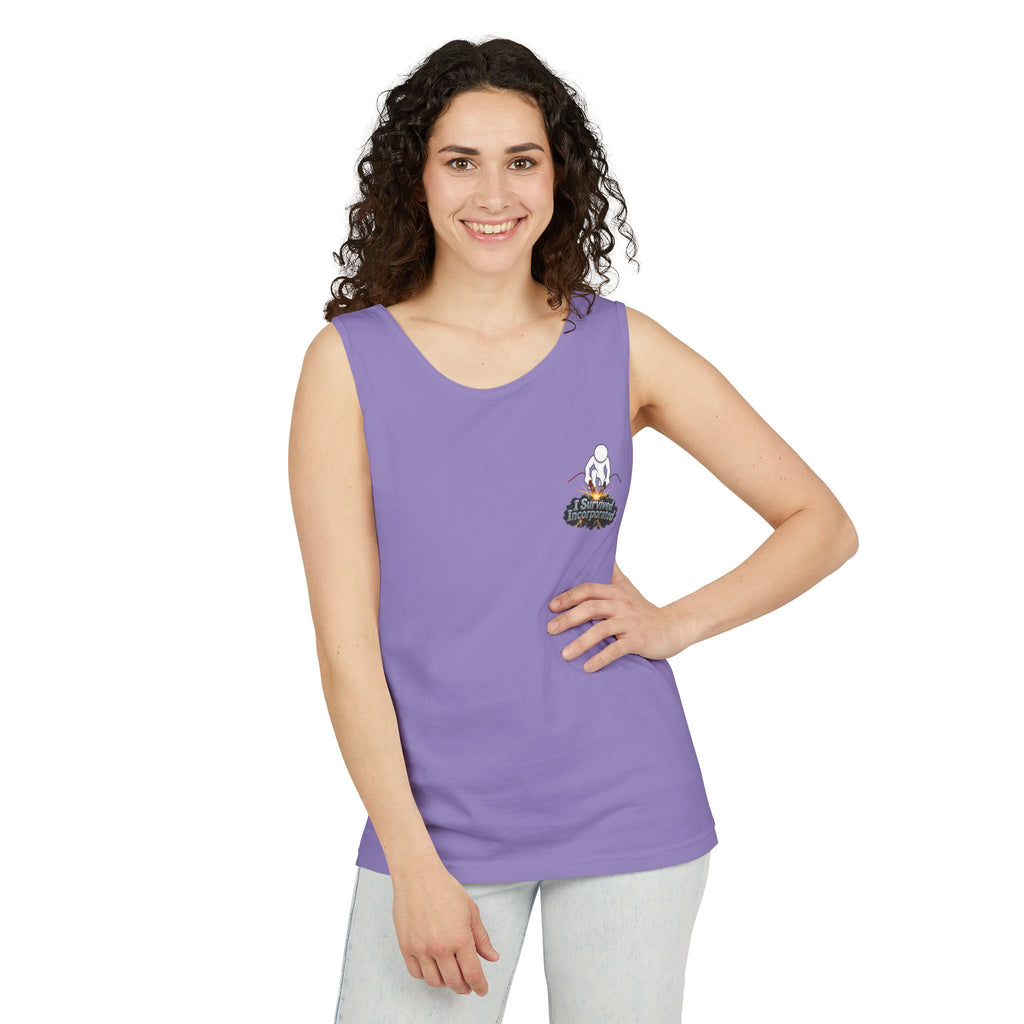 I Survived 2020 — "Please Stand By" Test Pattern Tee Summer Premier  Unisex Garment-Dyed Tank Top