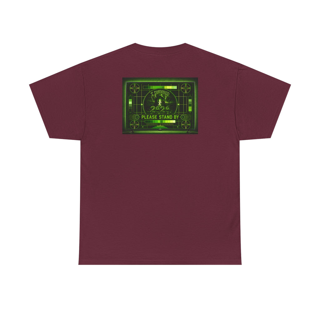 I Survived 2020 — "Please Stand By" Test Pattern Toxic Signal Tee Summer Premiere Unisex Heavy Cotton Tee