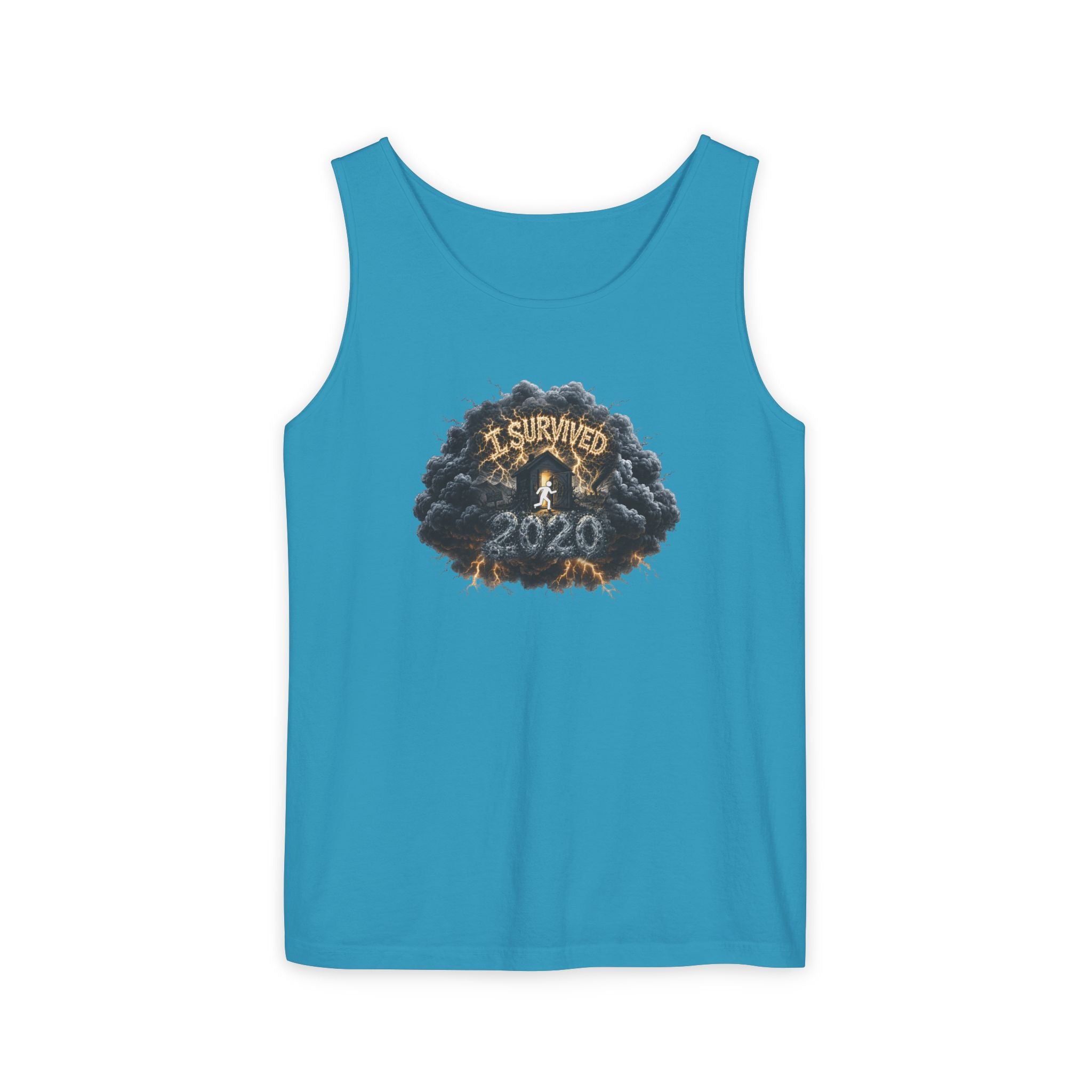 I Survived 2020 — Original PILOT Design: Director's Cut Unisex Garment-Dyed Tank Top