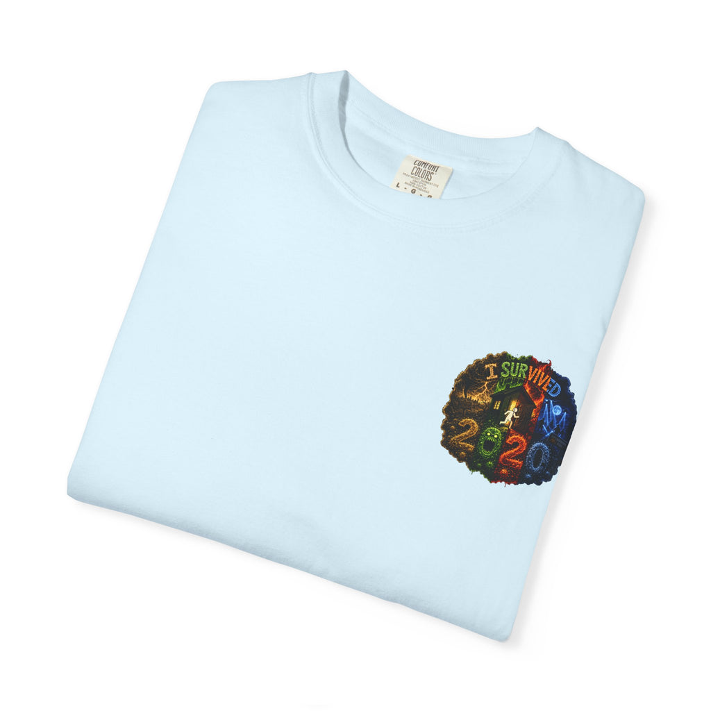 I Survived 2020 — "No Signal" Test Pattern Tee Alien Broadcast Finale Summer Premiere Unisex Garment-Dyed T-shirt