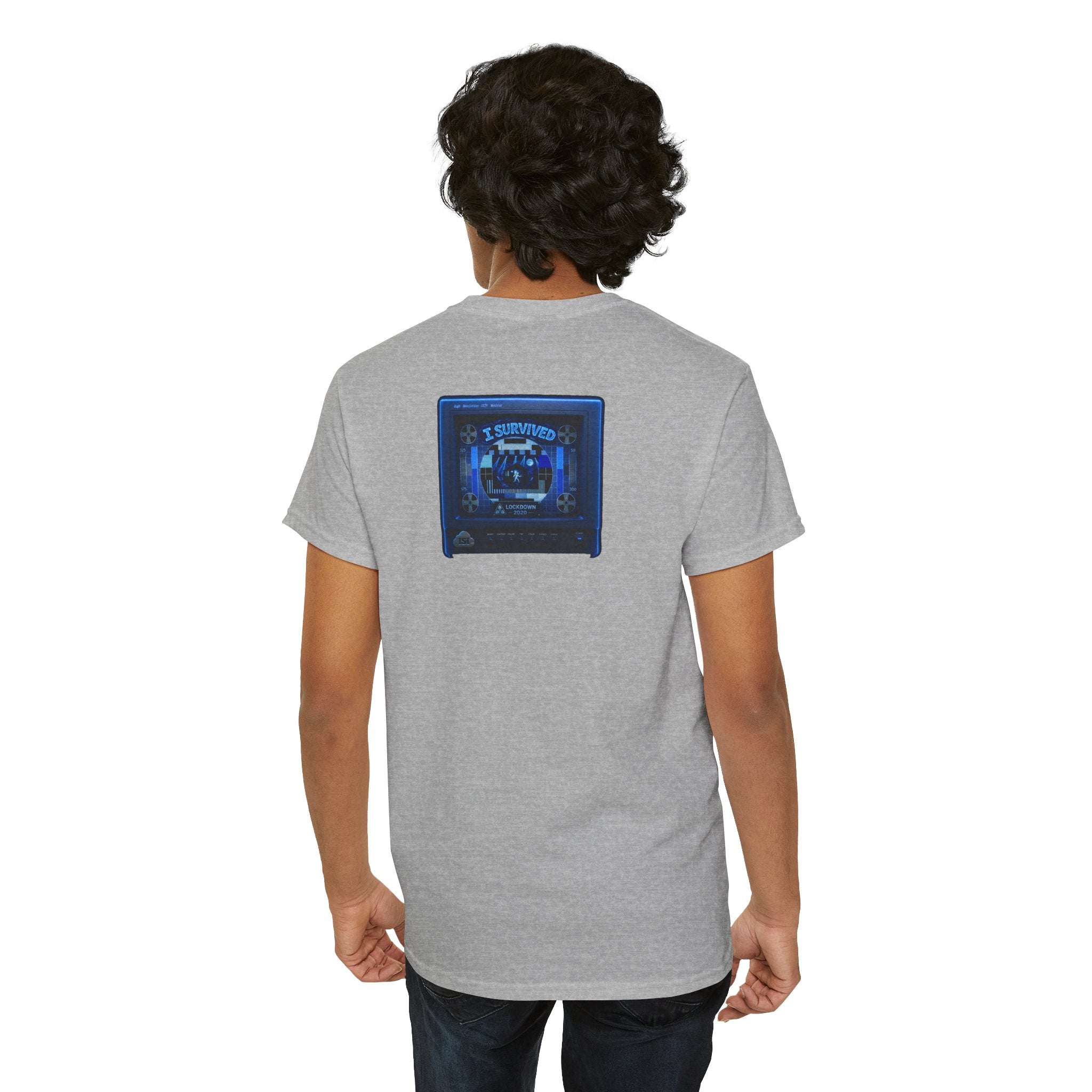 I Survived 2020 — "Please Stand By" Test Pattern Tee Lockdown Surveillance Edition Summer Exclusive Unisex Heavy Cotton Tee