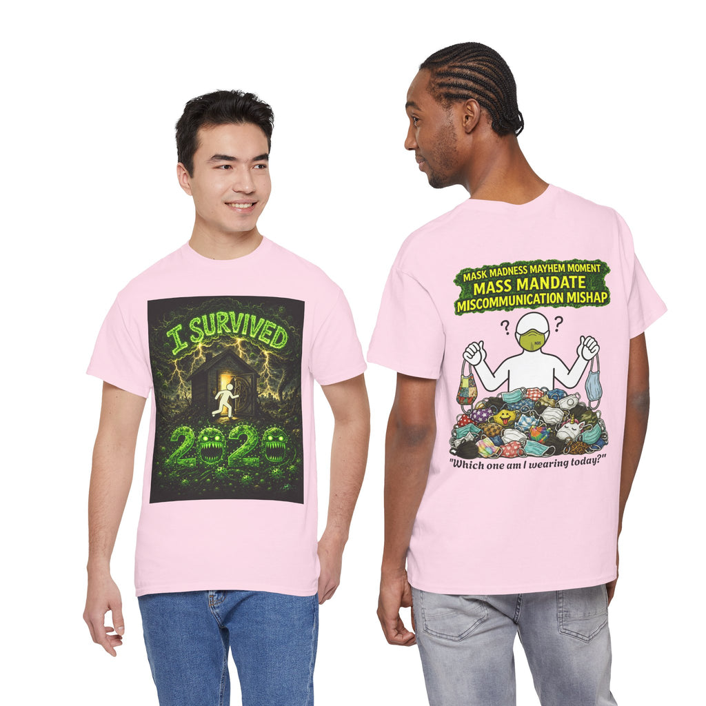 Sobreviví al 2020 — T1:E4 "Caos en Mascarillas: Un Momento de Locura" | Camiseta Unisex de Algodón Grueso Edición Pandemia (EDICIÓN ESPECIAL)