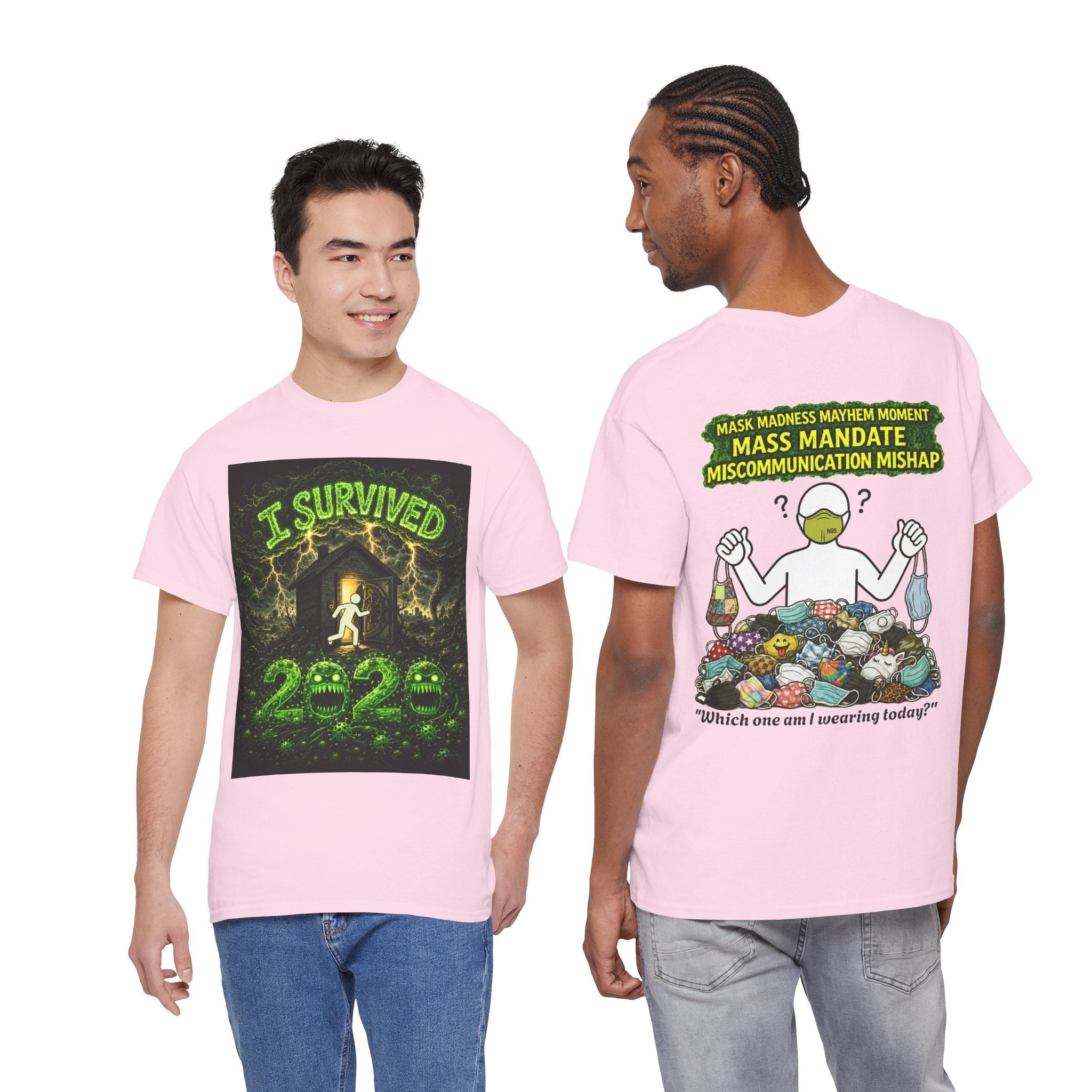 Sobreviví al 2020 — T1:E4 "Caos en Mascarillas: Un Momento de Locura" | Camiseta Unisex de Algodón Grueso Edición Pandemia (EDICIÓN ESPECIAL)