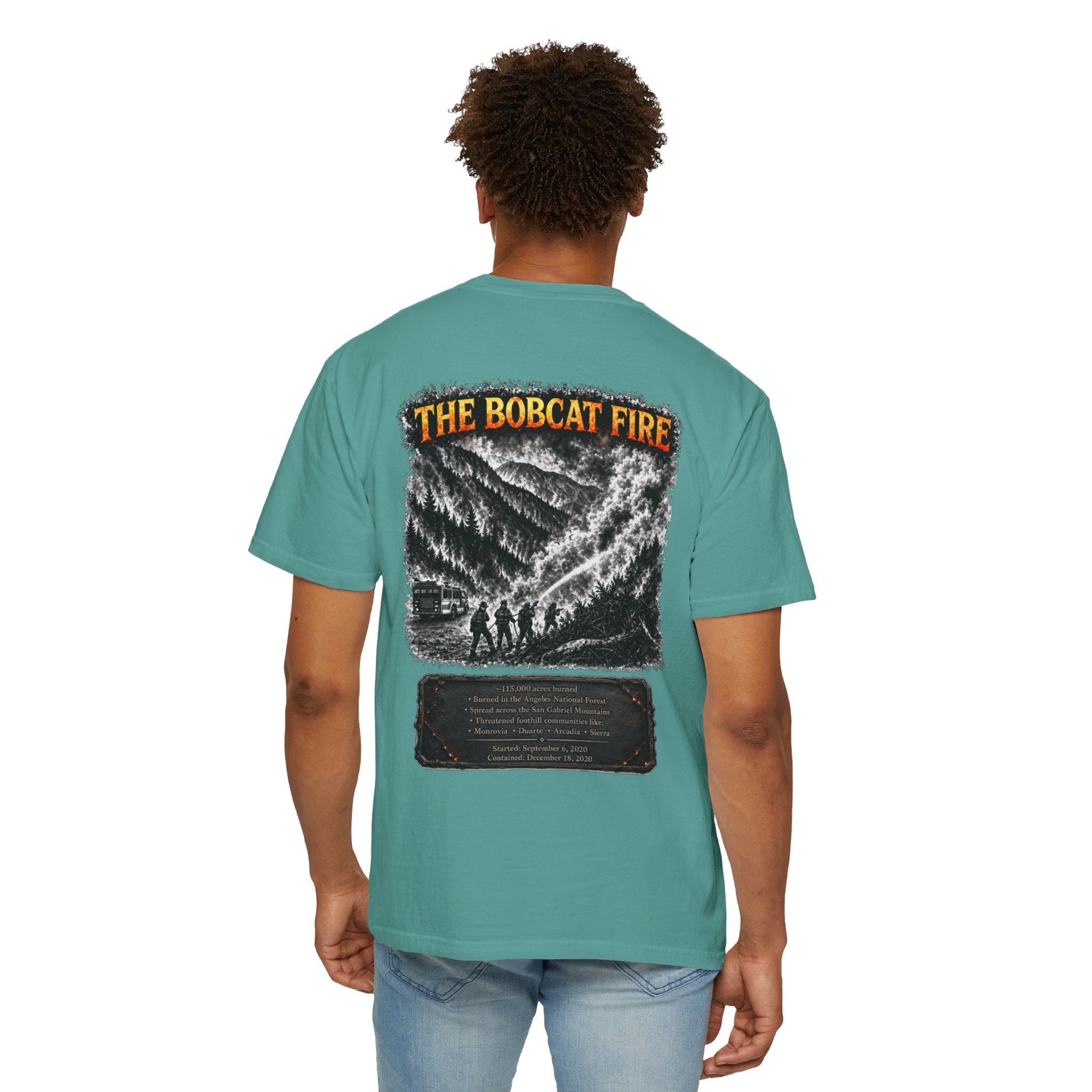 I Survived 2020 — WILDFIRES S2:E2: Director's Cut "The Bobcat Fire" Memorial Unisex Garment-Dyed T-shirt