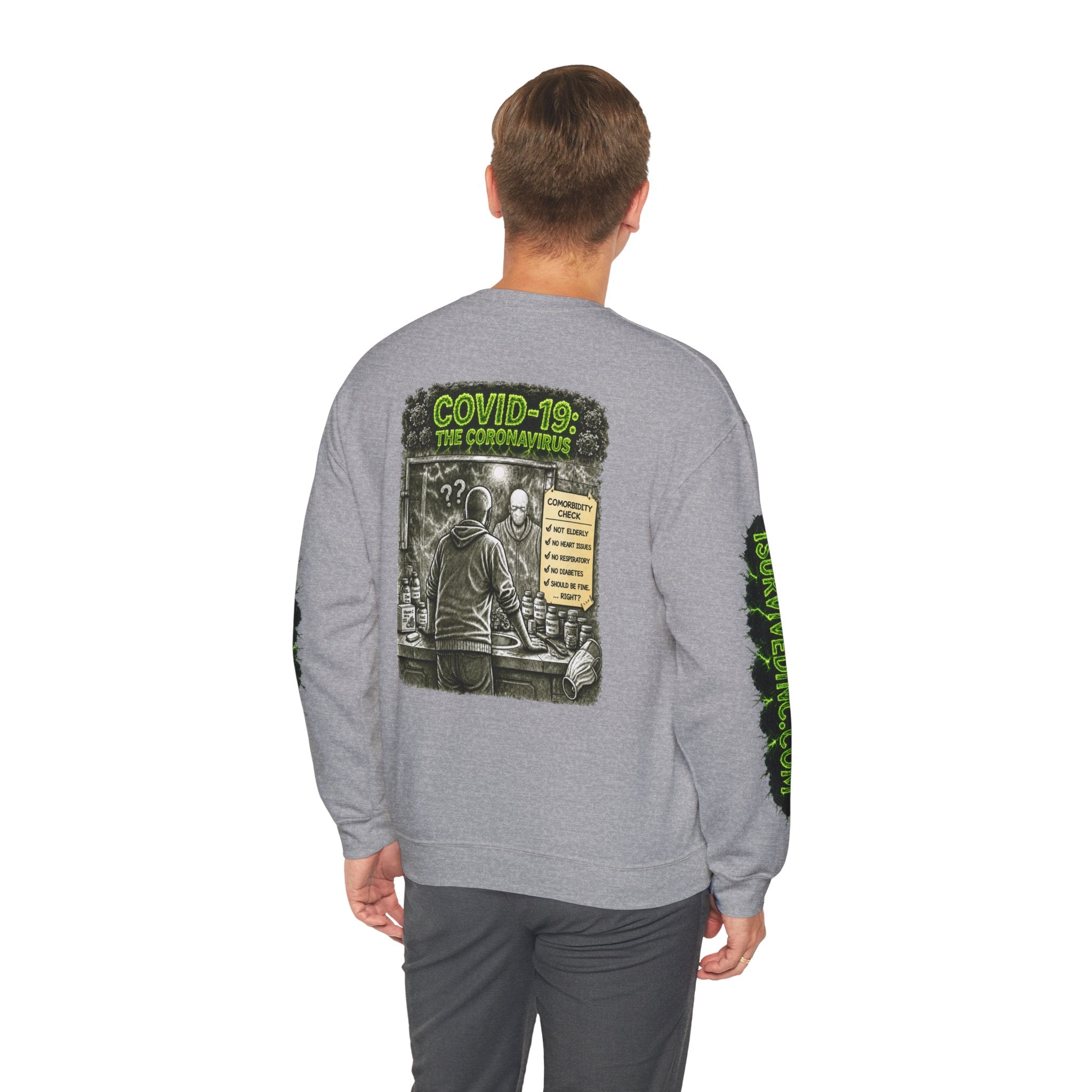 I Survived 2020 — PANDEMIC S1:E1: "COVID-19: The Coronavirus" Unisex Heavy Blend™ Crewneck Sweatshirt
