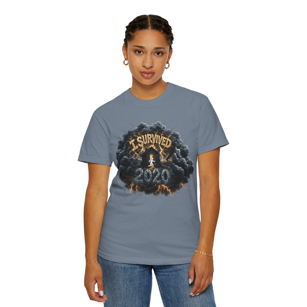 I Survived 2020 — Original Design Teaser Tee | Season 1 Premiere Drop Unisex Garment-Dyed T-shirt