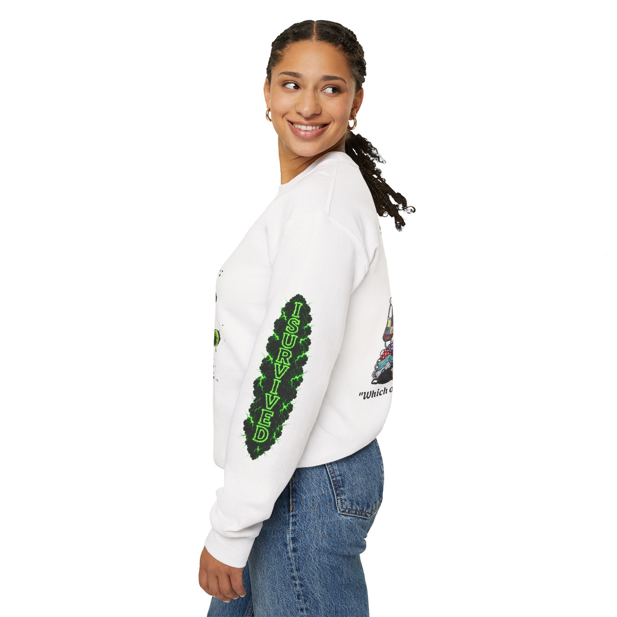 I Survived 2020 — Director's Cut S1:E4 "Mask Madness Mayhem Moment" | Pandemic Edition Unisex Heavy Blend™ Crewneck Sweatshirt