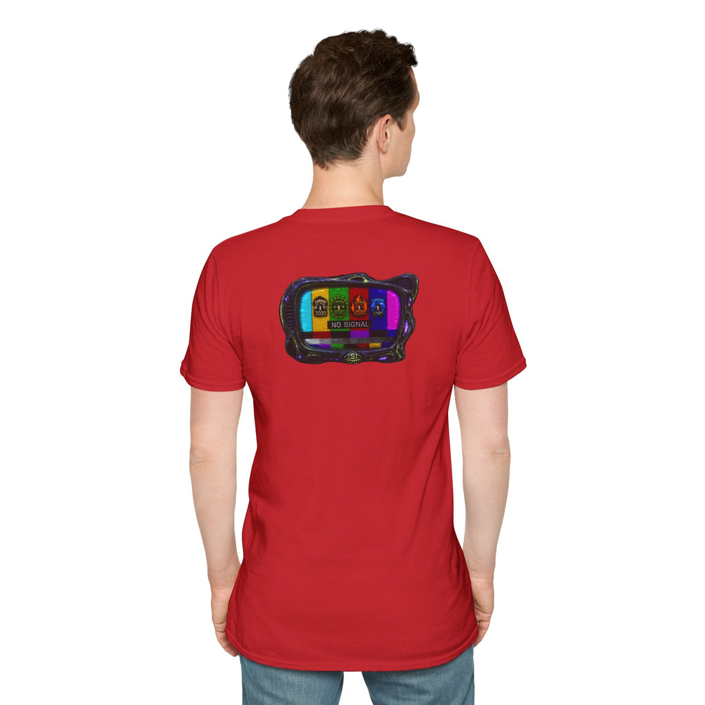 I Survived 2020 — "No Signal" Test Pattern Tee Alien Broadcast Finale Summer Premiere Unisex Softstyle T-Shirt