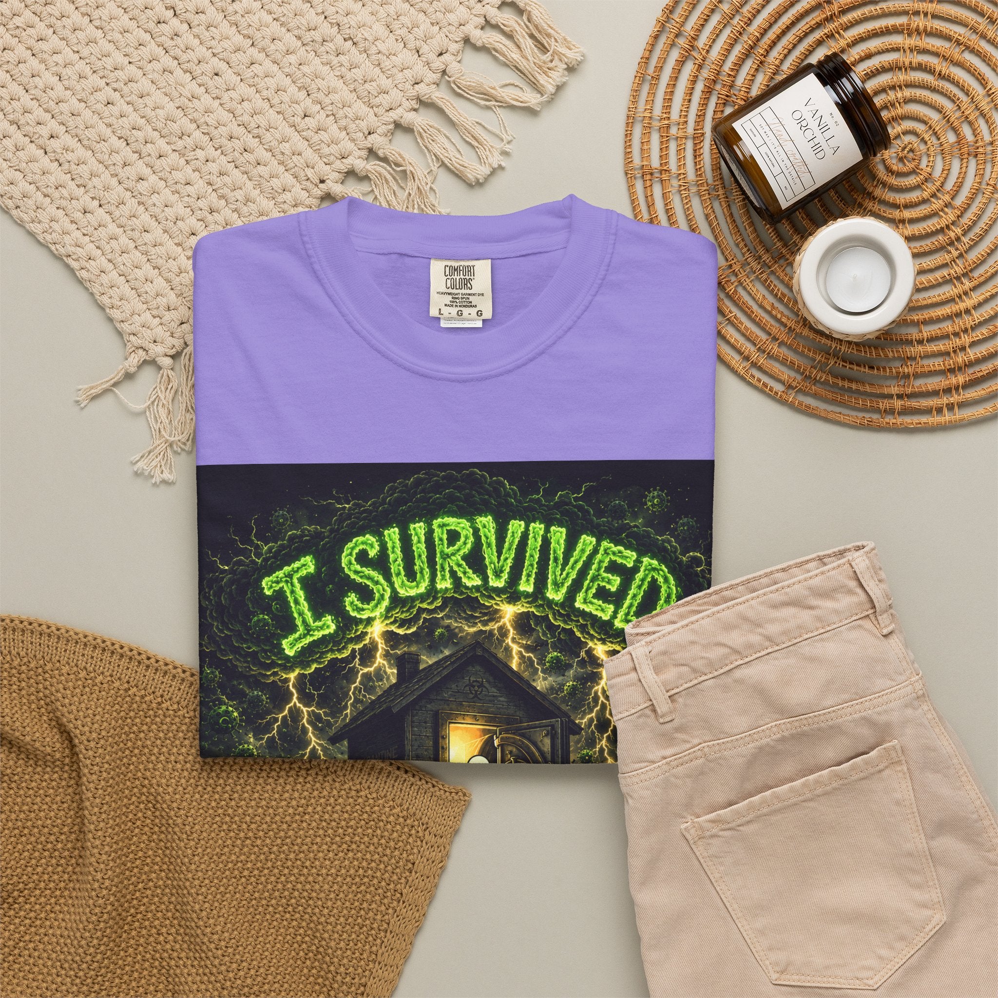 I Survived 2020 — PANDEMIC S1:E3: "The Jab!" Unisex Garment-Dyed T-shirt