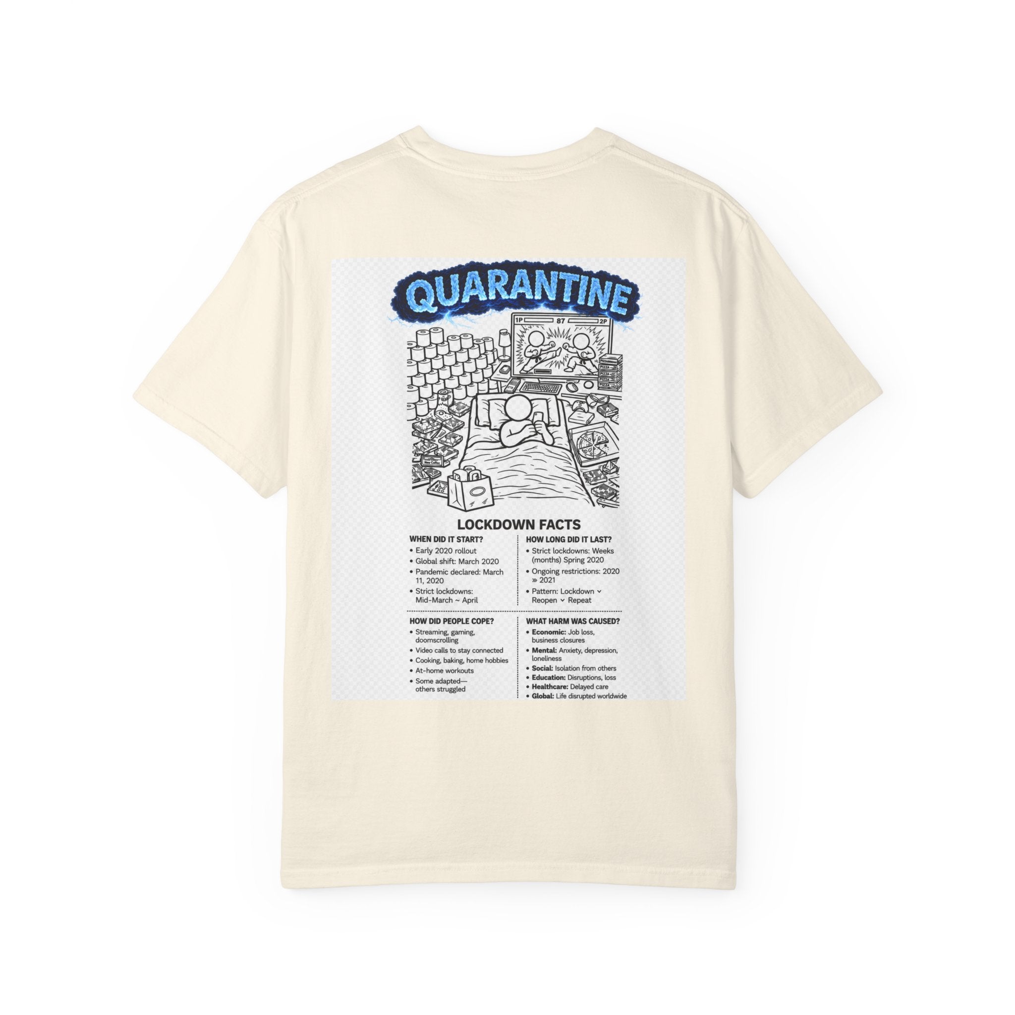 I Survived 2020 — S3:E1 "Quarantine" | Lockdown Edition Documentary Unisex Garment-Dyed T-shirt