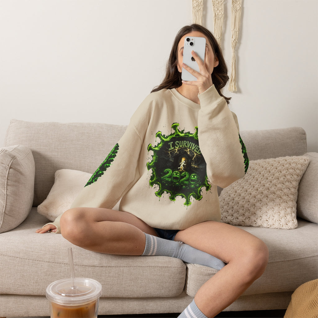 I Survived 2020 — Director's Cut S1:E3 "The Jab!" | Pandemic Edition Unisex Heavy Blend™ Crewneck Sweatshirt