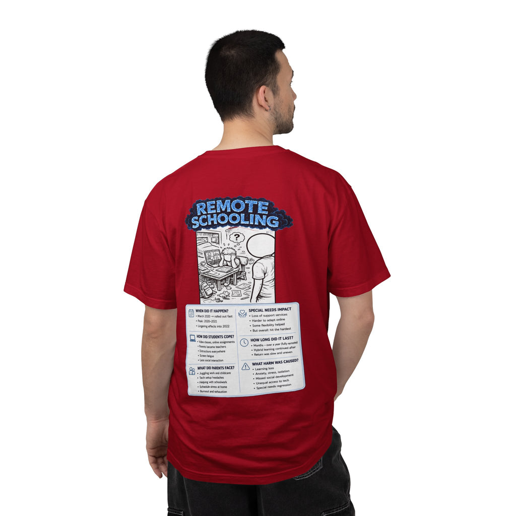 I Survived 2020 —  LOCKDOWN S3:E3: Director's Cut "Remote Schooling" Unisex Garment-Dyed T-shirt