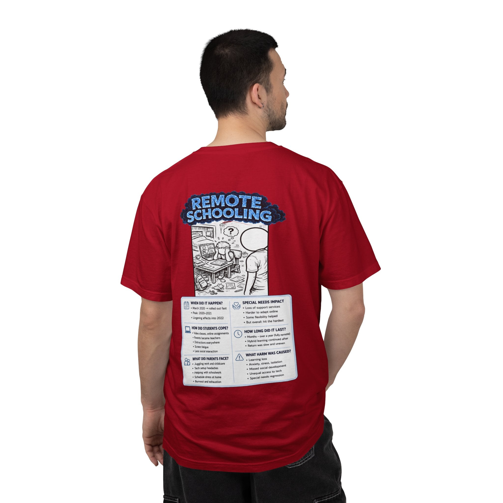 I Survived 2020 —  LOCKDOWN S3:E3: Director's Cut "Remote Schooling" Unisex Garment-Dyed T-shirt