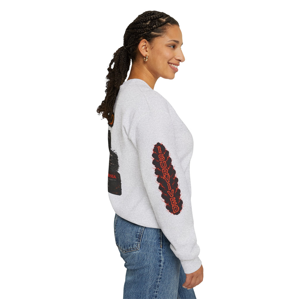 I Survived 2020 — WILDFIRES S2:E1: Director's Cut "Berry Creek" Memorial Unisex Heavy Blend™ Crewneck Sweatshirt