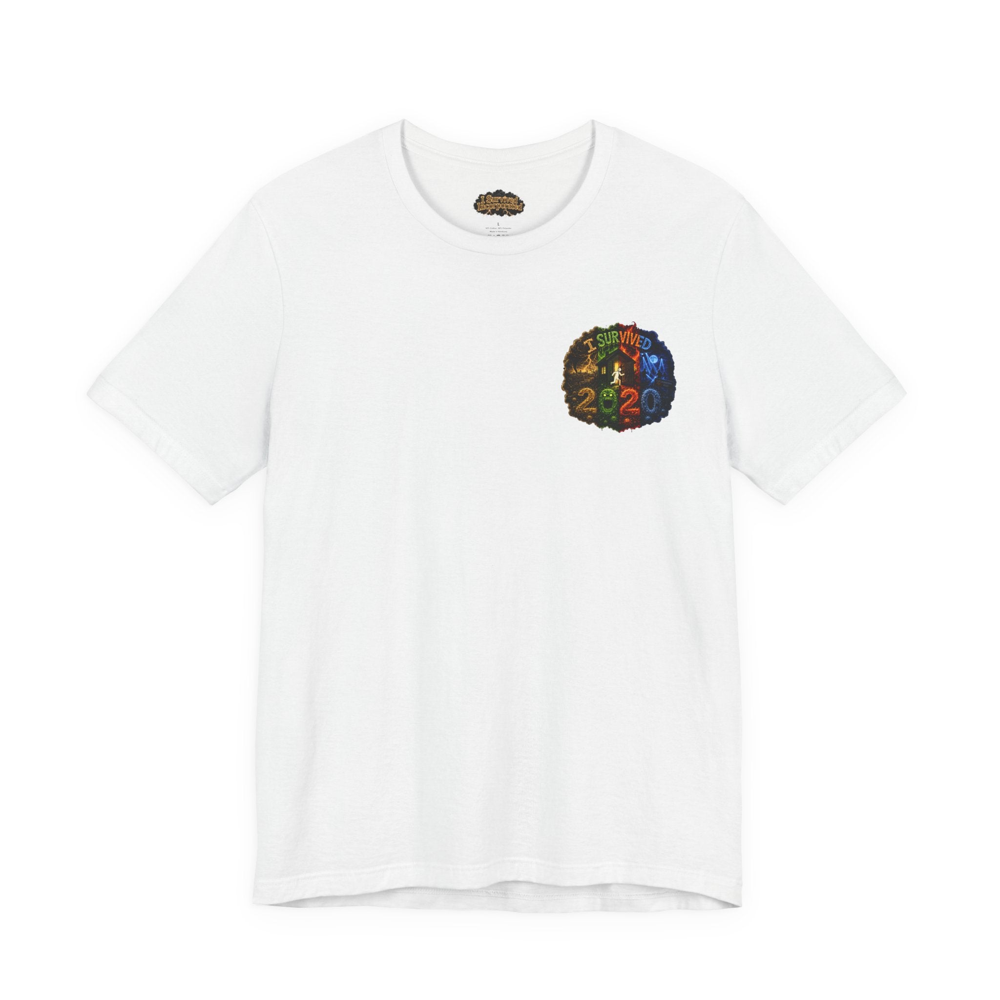 I Survived 2020 — "No Signal" Test Pattern Tee Alien Broadcast Finale Summer Premiere Unisex Jersey Short Sleeve Tee
