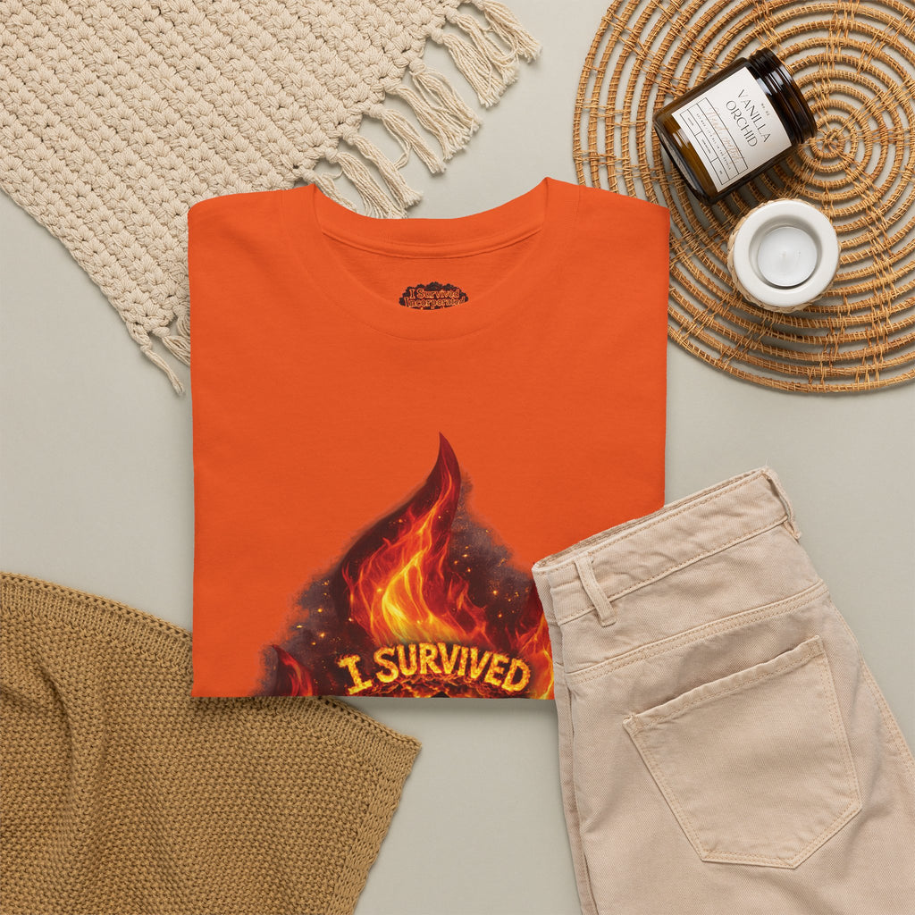 I Survived 2020 — Director's Cut S2:E3 "The California Wildfires" | Wildfire Edition Memorial Unisex Heavy Cotton Tee (SPECIAL EDITION)