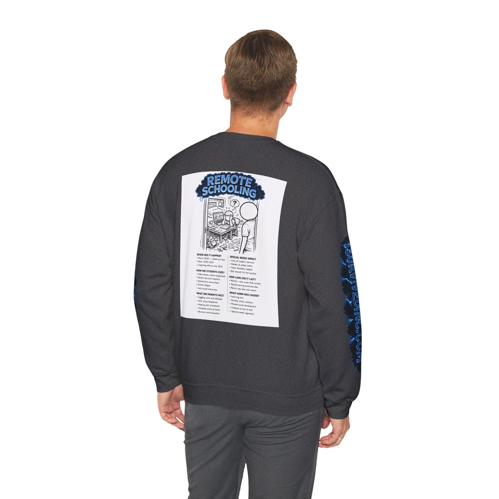 I Survived 2020 — S3:E3 "Remote Schooling" | Lockdown Edition Documentary Unisex Heavy Blend™ Crewneck Sweatshirt