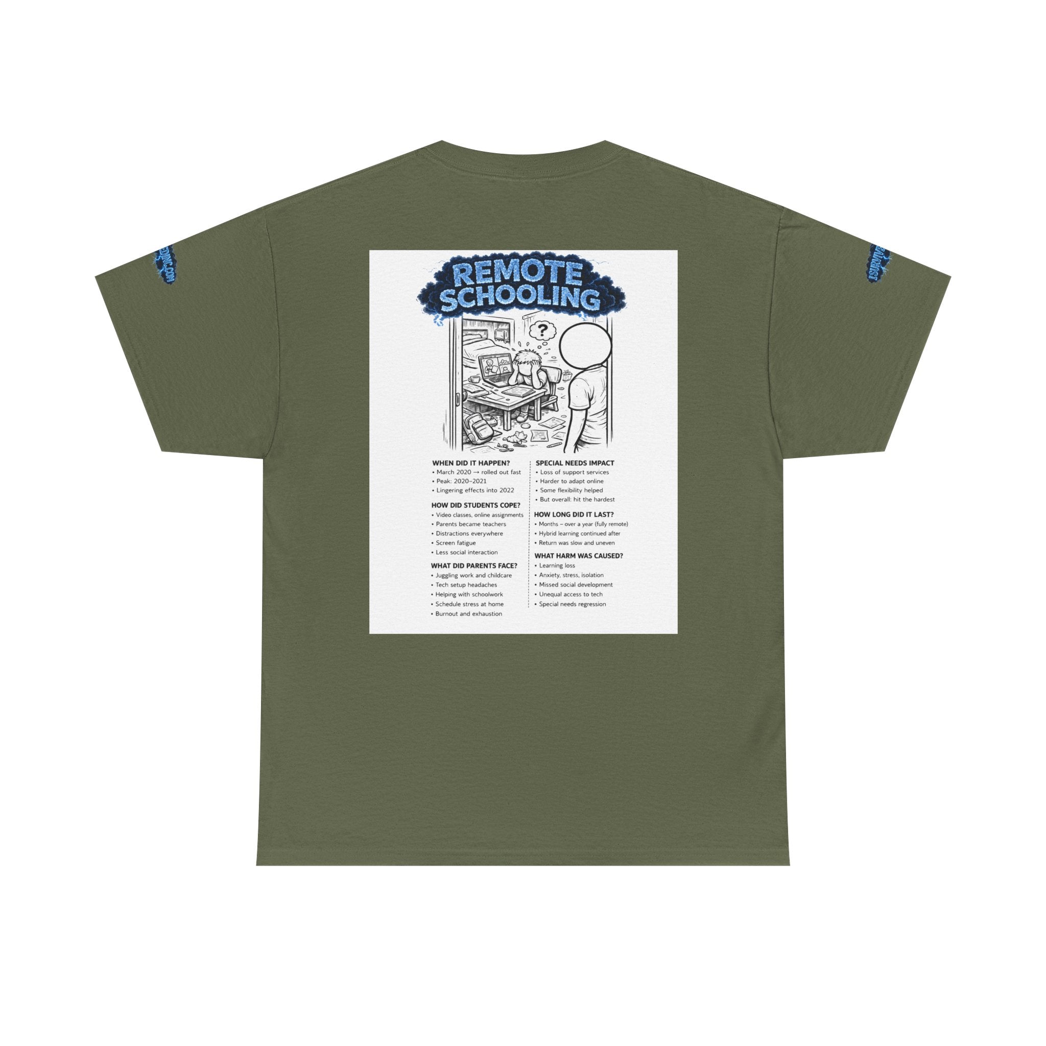 I Survived 2020 — S3:E3 "Remote Schooling" | Lockdown Edition Documentary Unisex Heavy Cotton Tee (SPECIAL EDITION)
