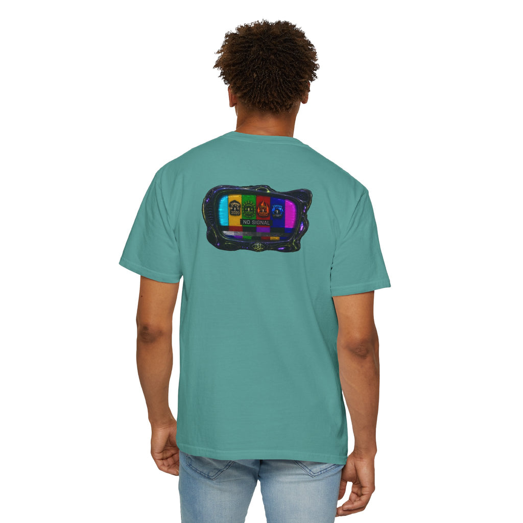 I Survived 2020 — "No Signal" Test Pattern Tee Alien Broadcast Finale Summer Premiere Unisex Garment-Dyed T-shirt