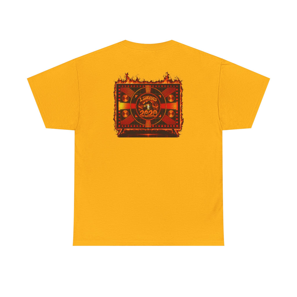 I Survived 2020 — "Please Stand By" Test Pattern Tee Wildfire Signal Edition Summer Premiere Unisex Heavy Cotton Tee