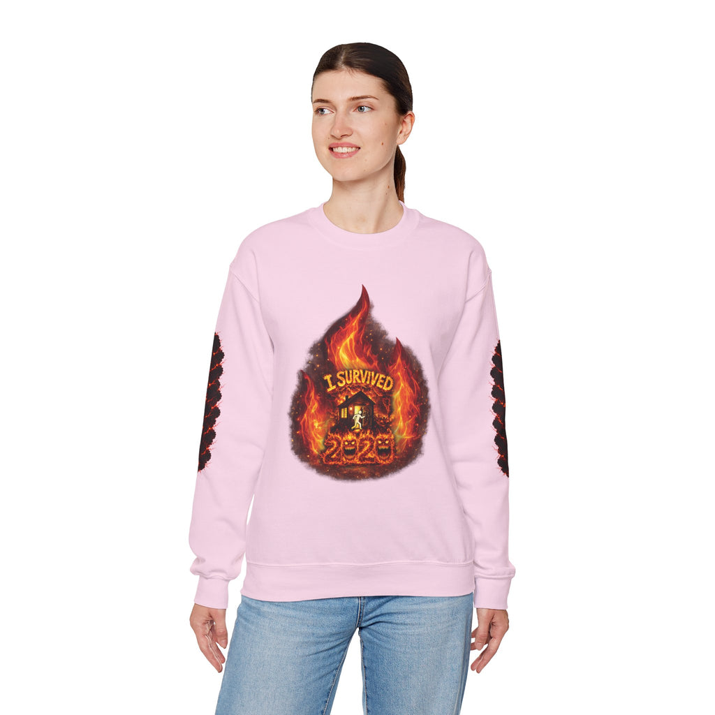 I Survived 2020 — Director's Cut S2:E3 "The California Wildfires" | Wildfire Edition Memorial Unisex Heavy Blend™ Crewneck Sweatshirt