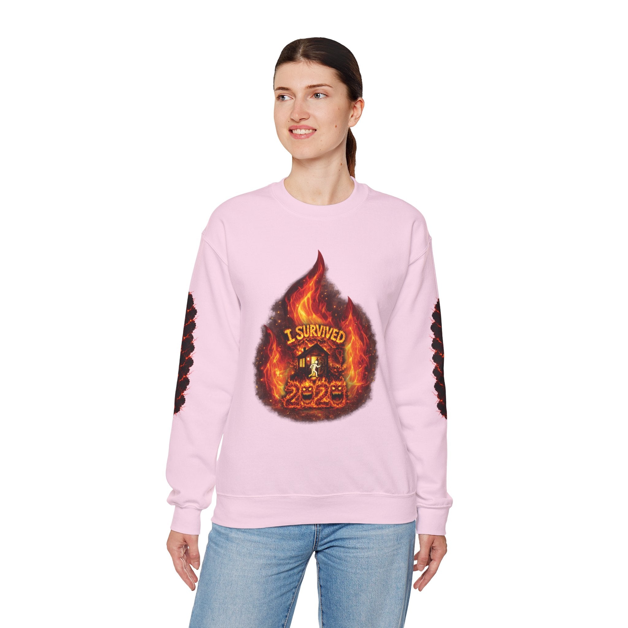 I Survived 2020 — Director's Cut S2:E3 "The California Wildfires" | Wildfire Edition Memorial Unisex Heavy Blend™ Crewneck Sweatshirt