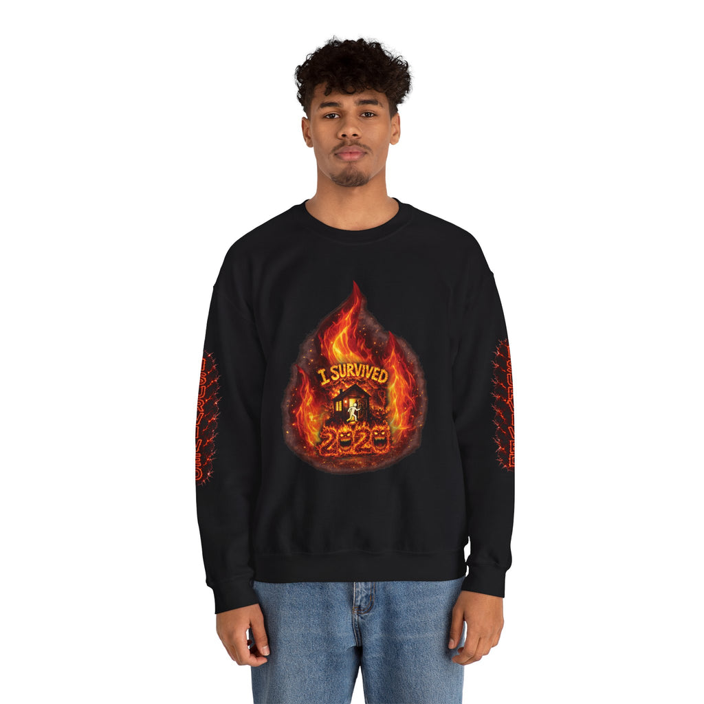 I Survived 2020 — Director's Cut S2:E2 "The Bobcat Fire" | Wildfire Edition Memorial Unisex Heavy Blend™ Crewneck Sweatshirt
