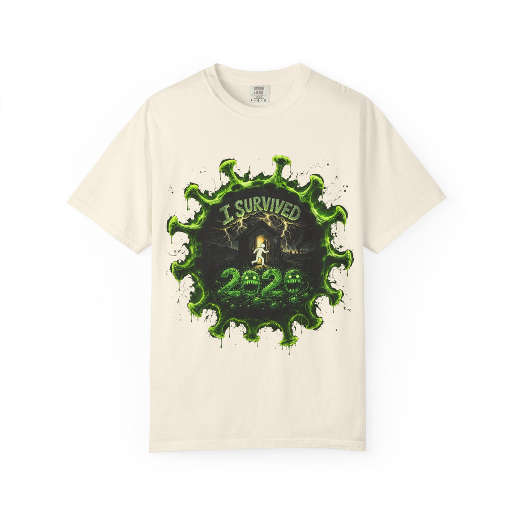 I Survived 2020 — Director's Cut S1:E4 "Mask Madness Mayhem Moment" | Pandemic Edition Unisex Garment-Dyed T-shirt