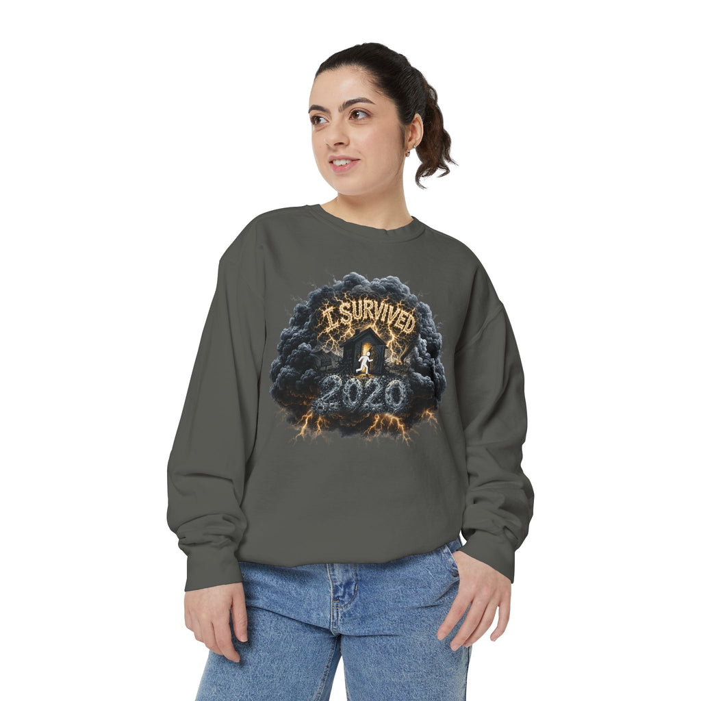 I Survived 2020 — Director's Cut Original Design Teaser Sweatshirt | Season 1 Premiere Drop Unisex Garment-Dyed Sweatshirt