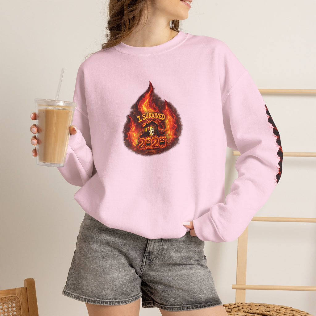 I Survived 2020 — WILDFIRES S2:E2: Director's Cut "The Bobcat Fire" Memorial Unisex Heavy Blend™ Crewneck Sweatshirt