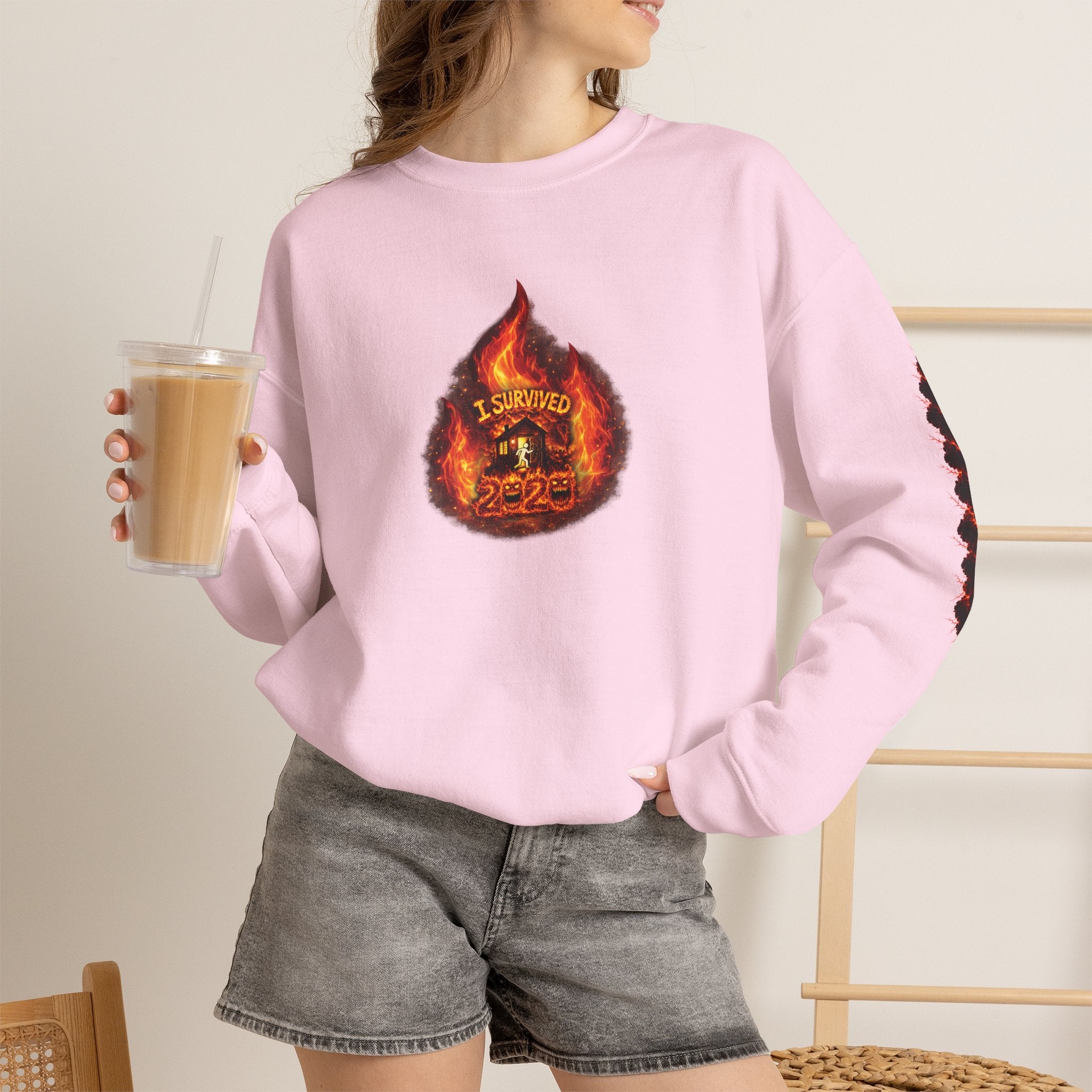 I Survived 2020 — WILDFIRES S2:E2: Director's Cut "The Bobcat Fire" Memorial Unisex Heavy Blend™ Crewneck Sweatshirt