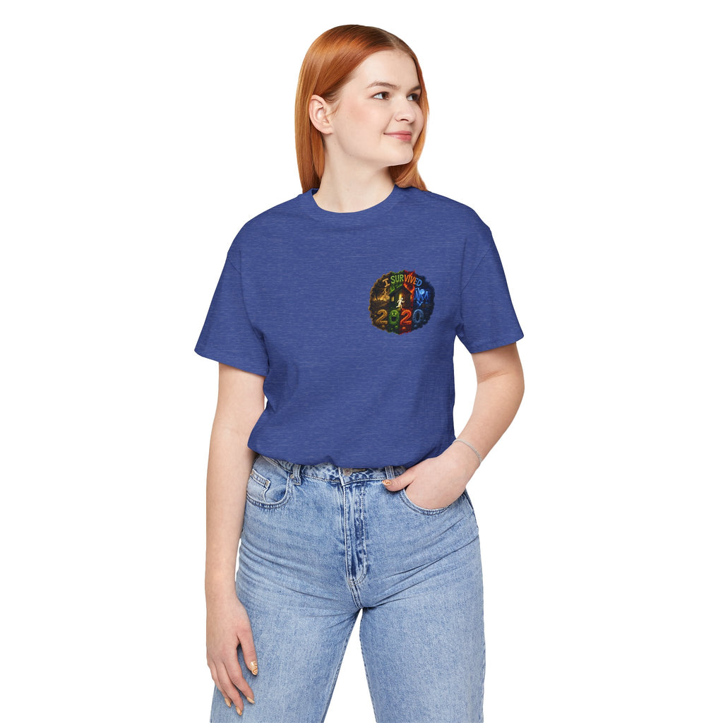 I Survived 2020 — "No Signal" Test Pattern Tee Alien Broadcast Finale Summer Premiere Unisex Jersey Short Sleeve Tee