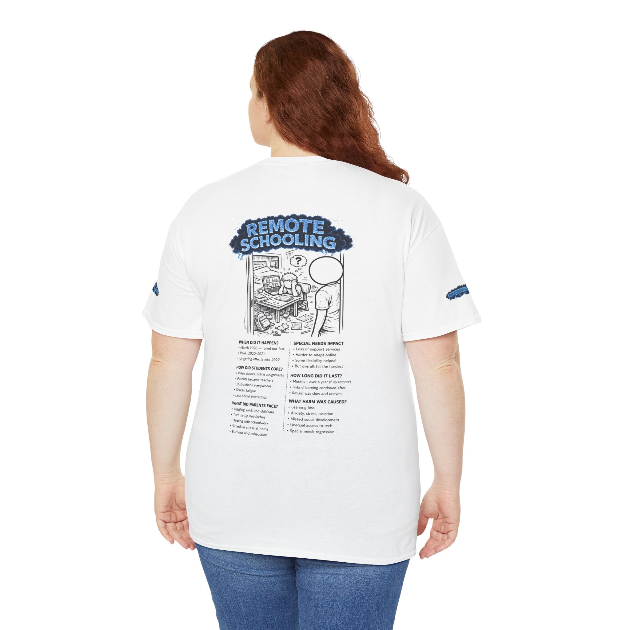 I Survived 2020 — S3:E3 "Remote Schooling" | Lockdown Edition Documentary Unisex Heavy Cotton Tee (SPECIAL EDITION)