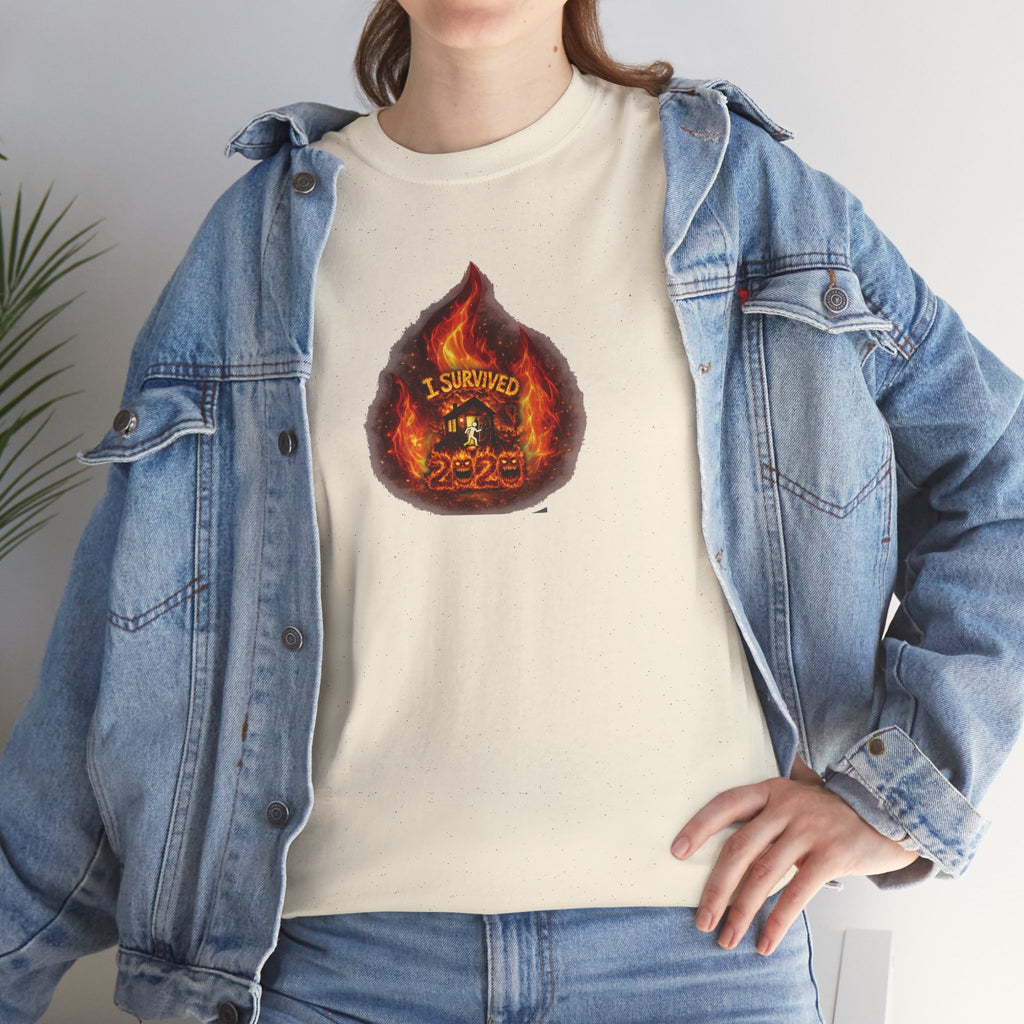 I Survived 2020 — WILDFIRES S2:E2: Director's Cut "The Bobcat Fire" Memorial Unisex Heavy Cotton Tee