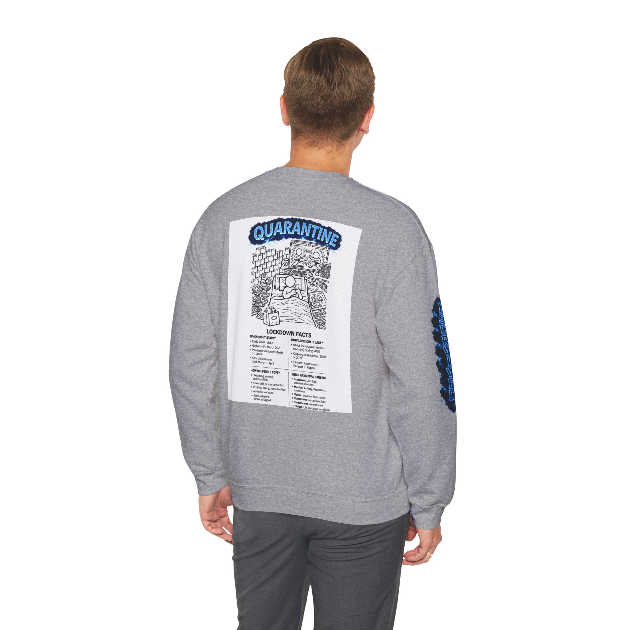 I Survived 2020 — Director's Cut S3:E1 "Quarantine" | Lockdown Edition Documentary Unisex Heavy Blend™ Crewneck Sweatshirt