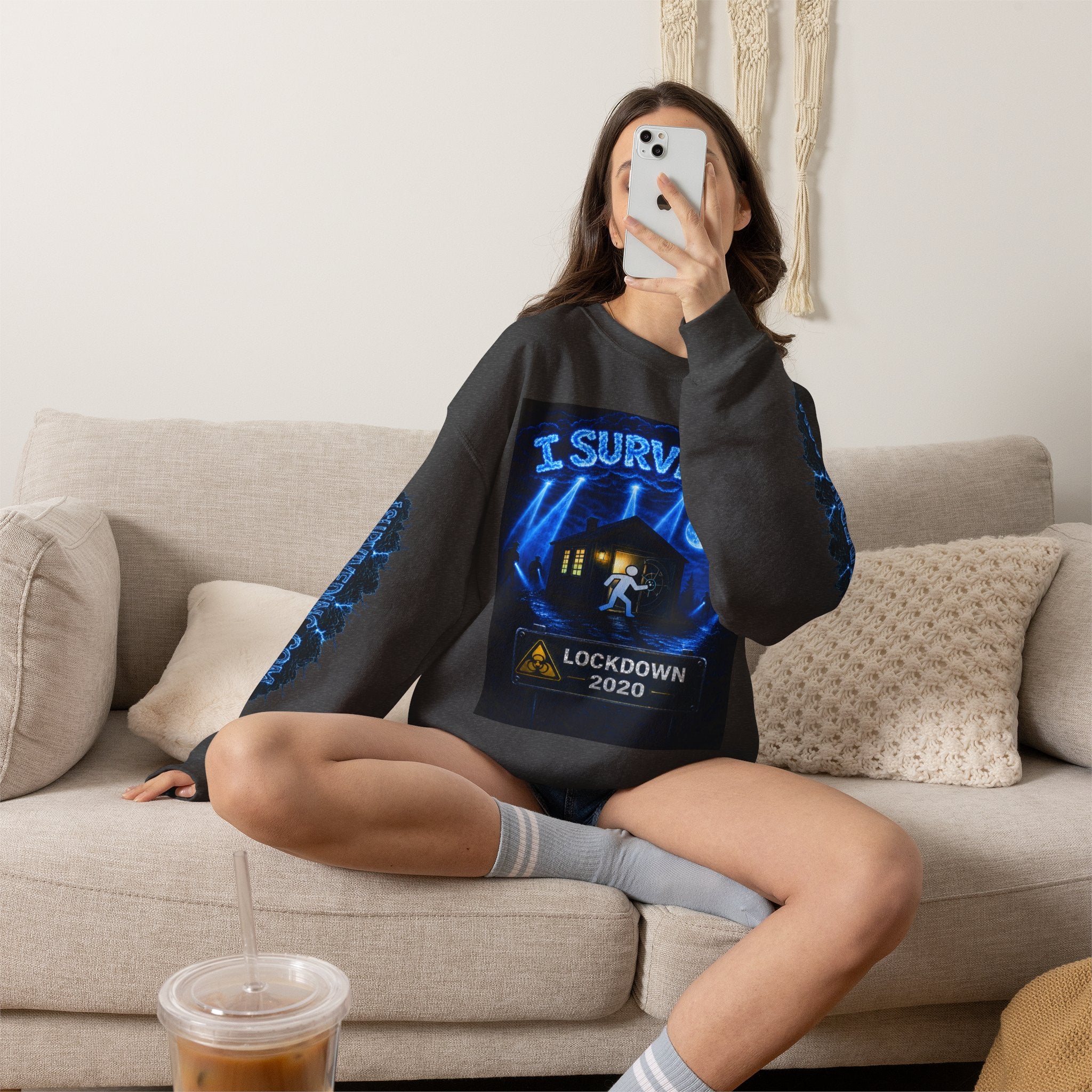 I Survived 2020 — LOCKDOWN S3:E1: "Quarantine" Unisex Heavy Blend™ Crewneck Sweatshirt