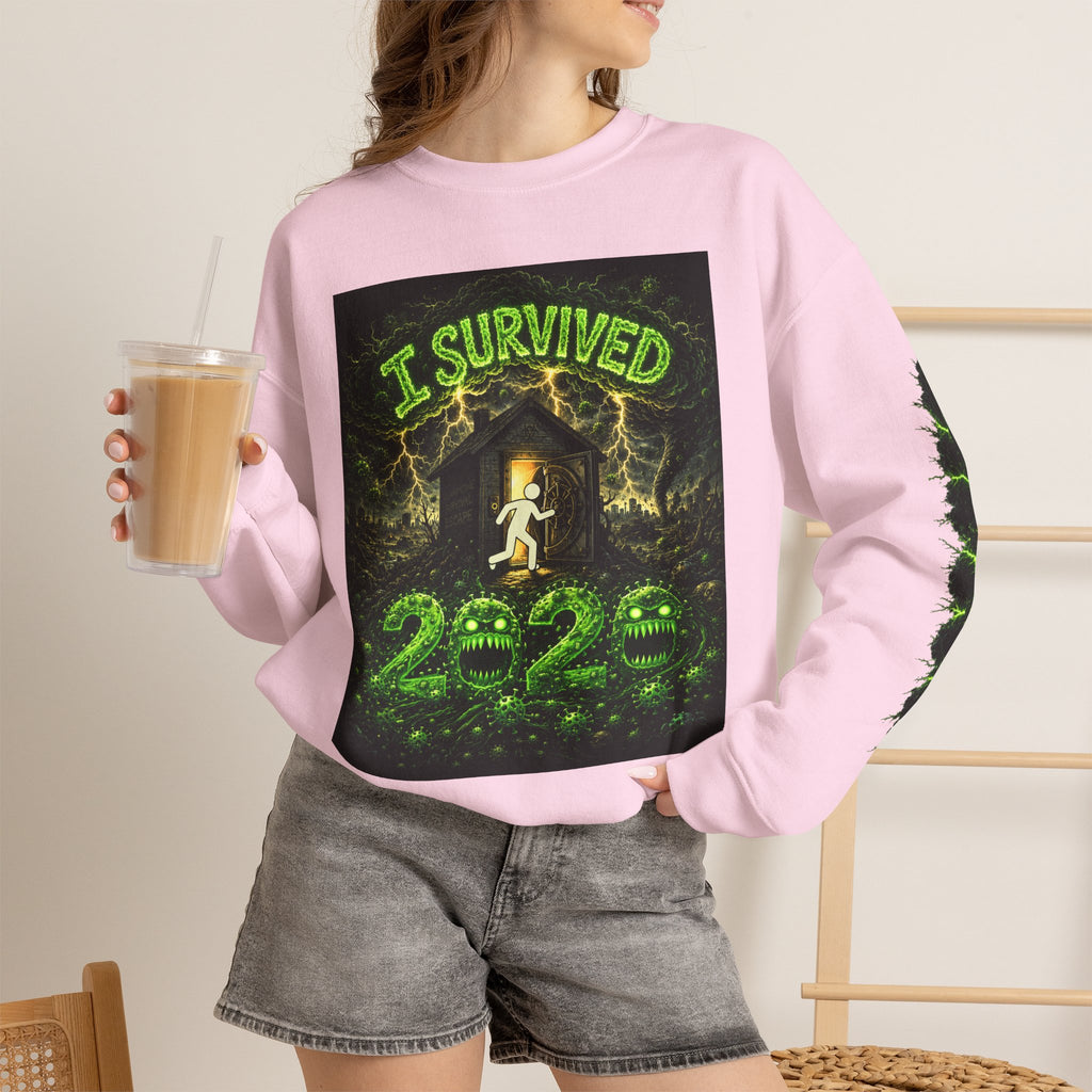 I Survived 2020 — PANDEMIC S1:E1: "COVID-19: The Coronavirus" Unisex Heavy Blend™ Crewneck Sweatshirt