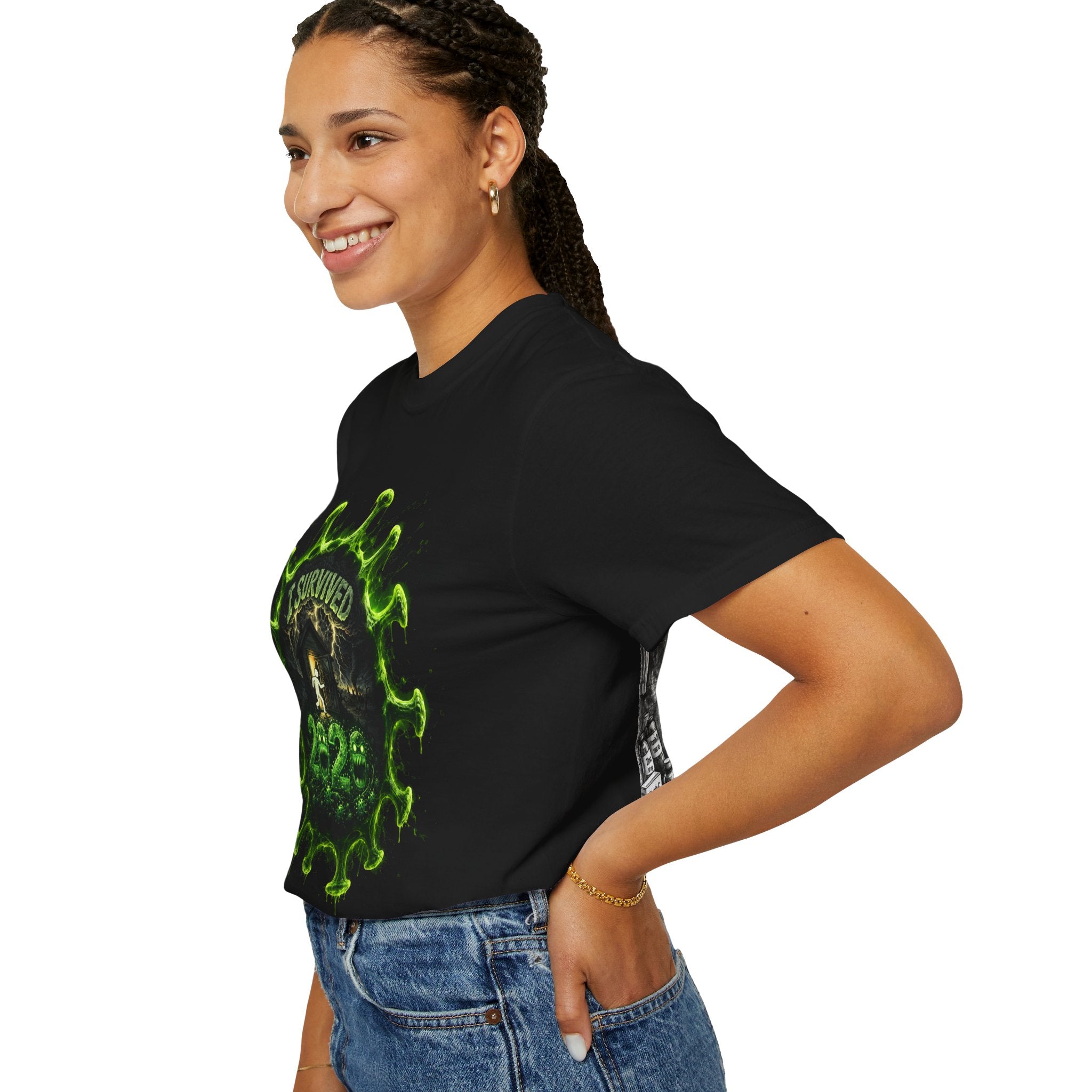 I Survived 2020 — Director's Cut S1:E1 "COVID-19: The Coronavirus" | Pandemic Edition Unisex Garment-Dyed T-shirt
