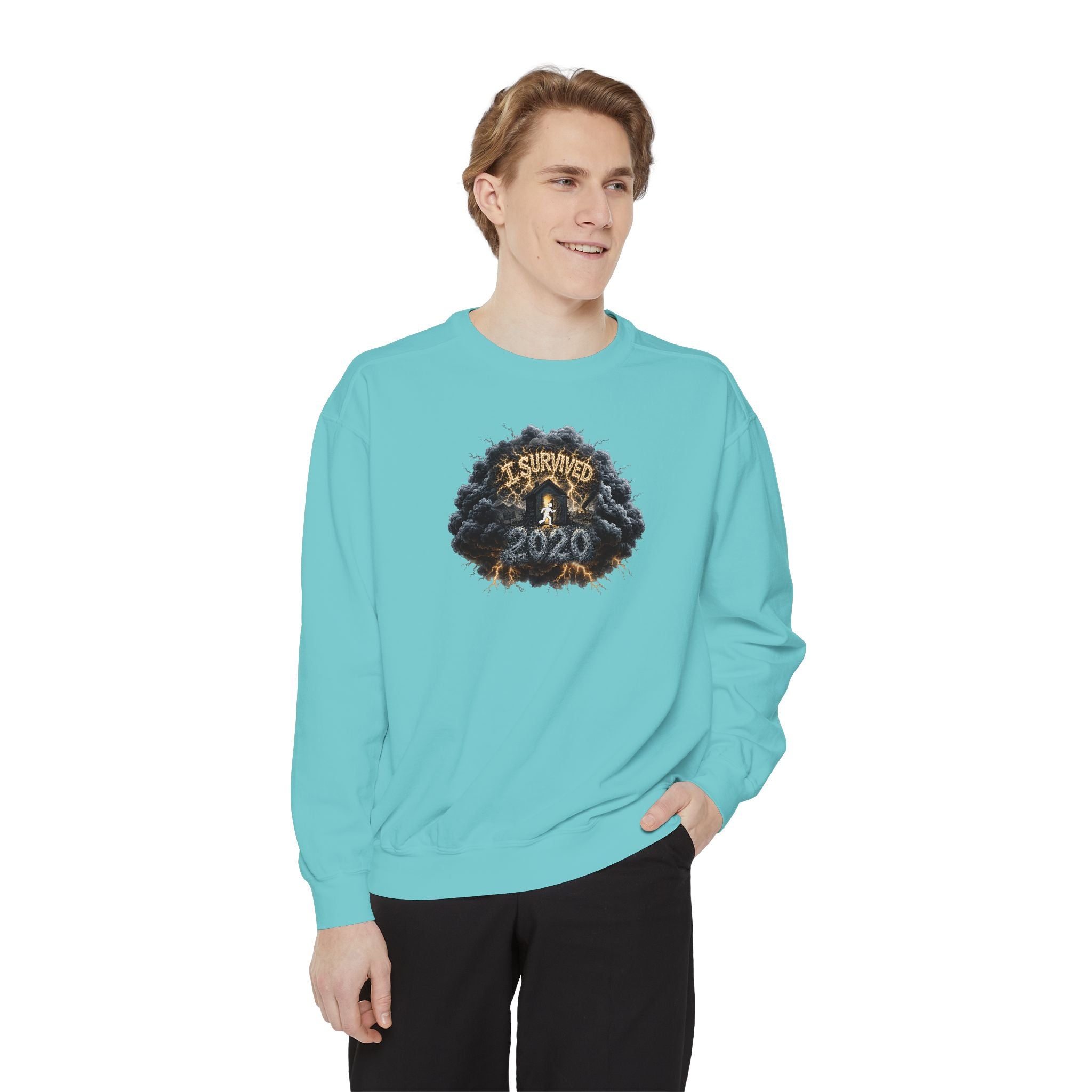 I Survived 2020 — Original PILOT Design: Director's Cut Unisex Garment-Dyed Sweatshirt