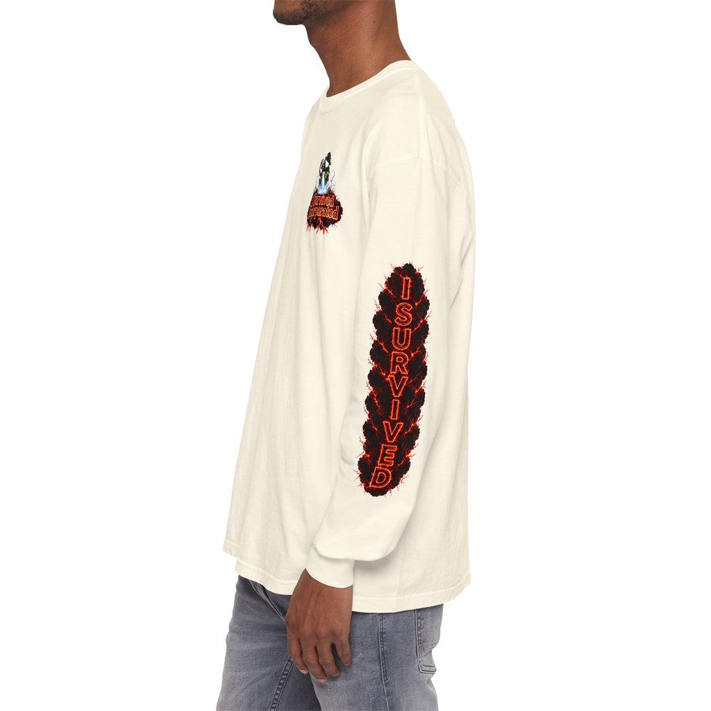 I Survived 2020 — "Please Stand By" Test Pattern Tee Special Edition Wildfire Signal Edition Summer Premiere Unisex Garment-Dyed Long Sleeve T-Shirt
