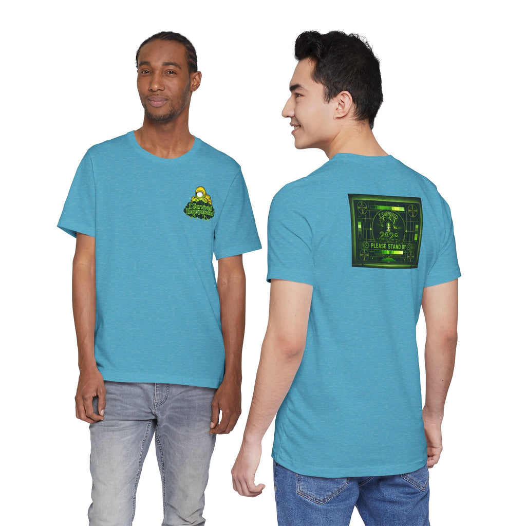I Survived 2020 — "Please Stand By" Test Pattern Toxic Signal Tee Summer Premiere Unisex Jersey Short Sleeve Tee