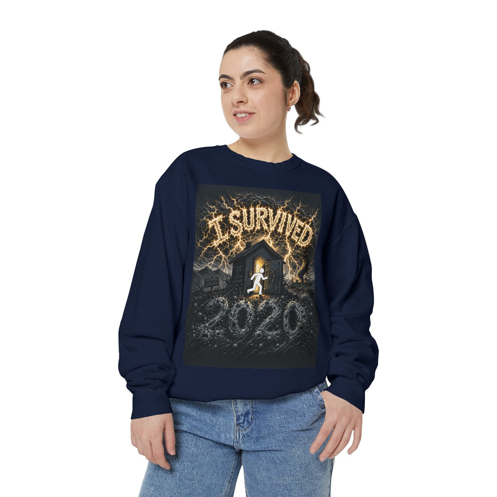 I Survived 2020 — Original PILOT Design Unisex Garment-Dyed Sweatshirt